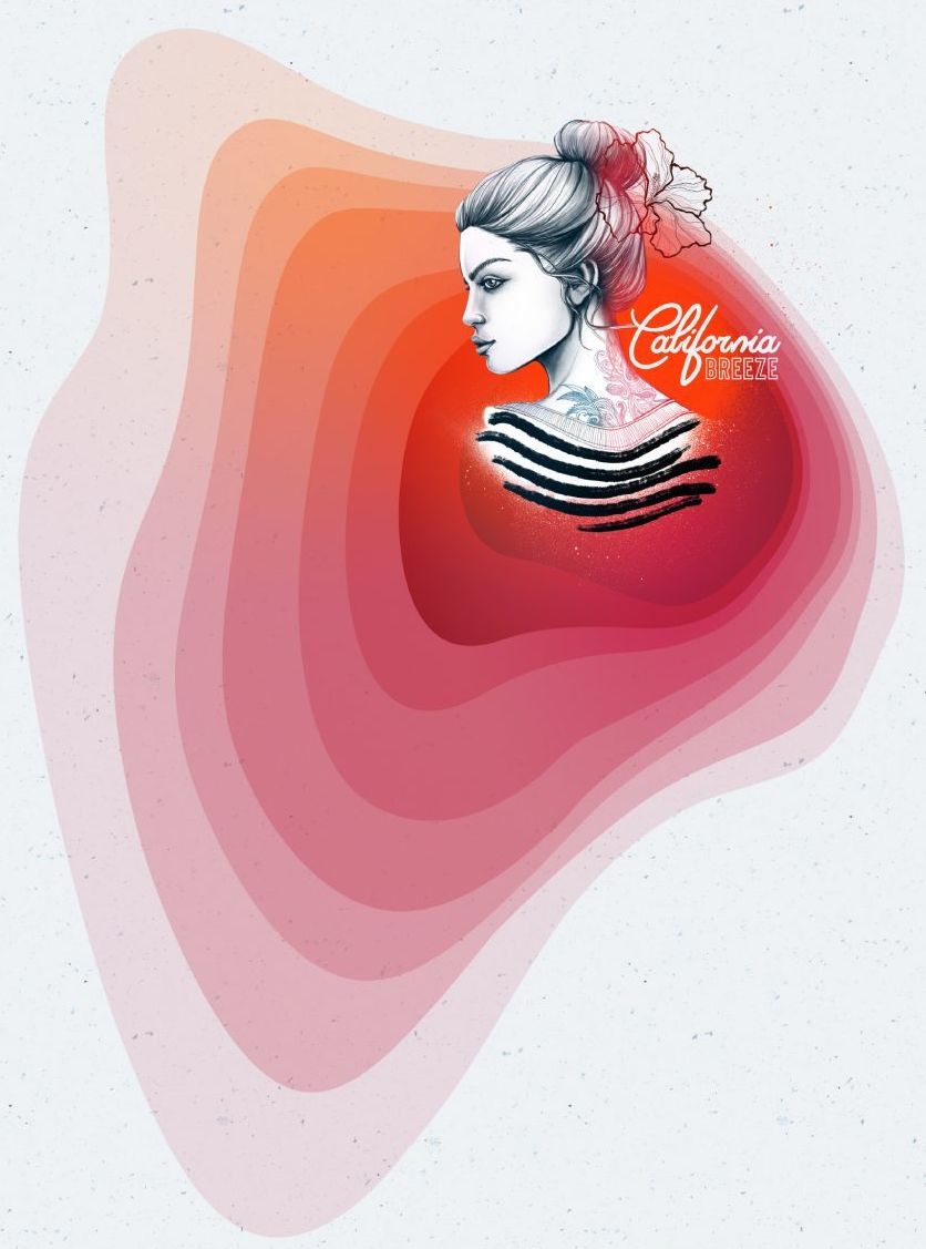 California by Thorsten Berger helles eisblau/orange