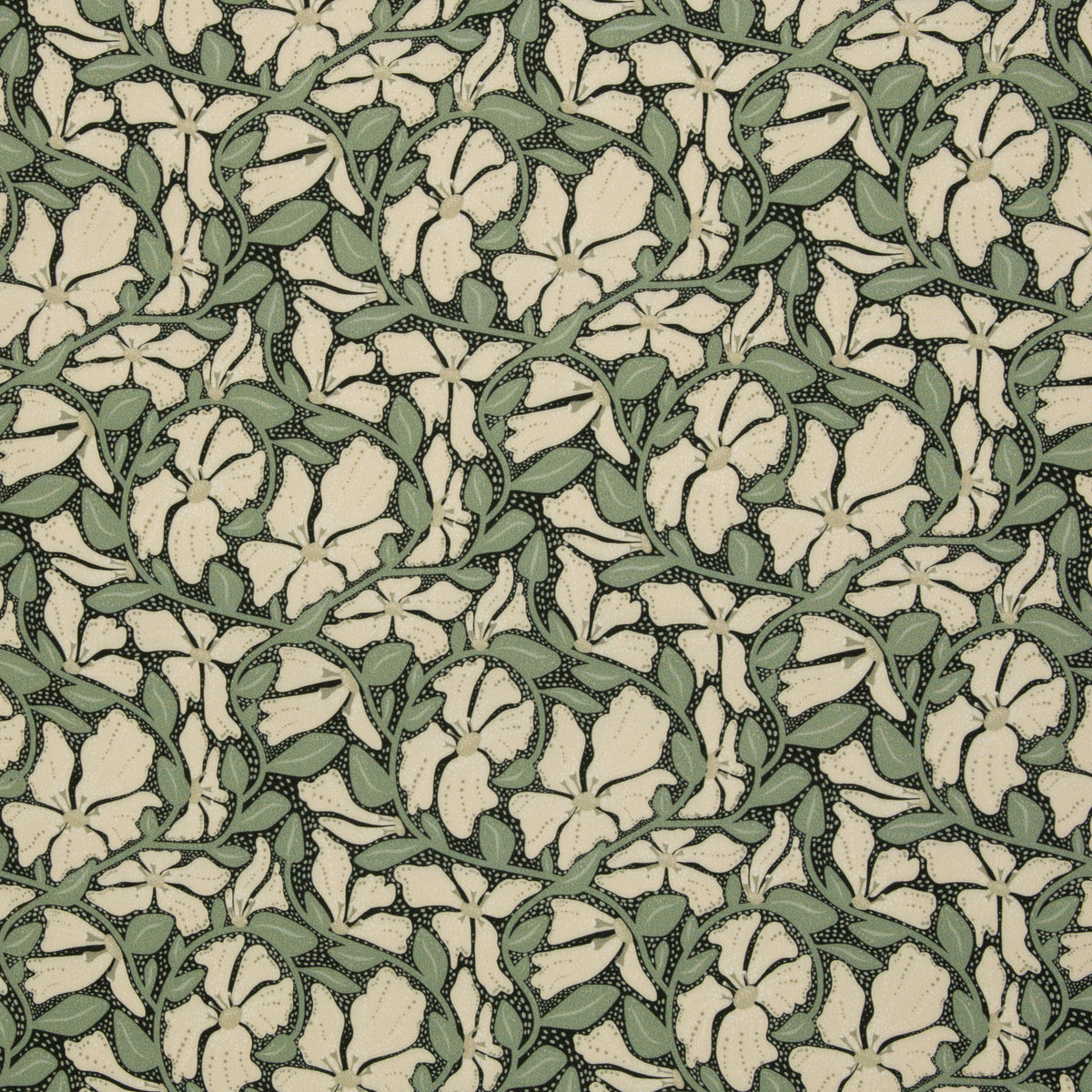 Trailing Flowers by Bienvenido Colorido ecru/mint/anthrazit