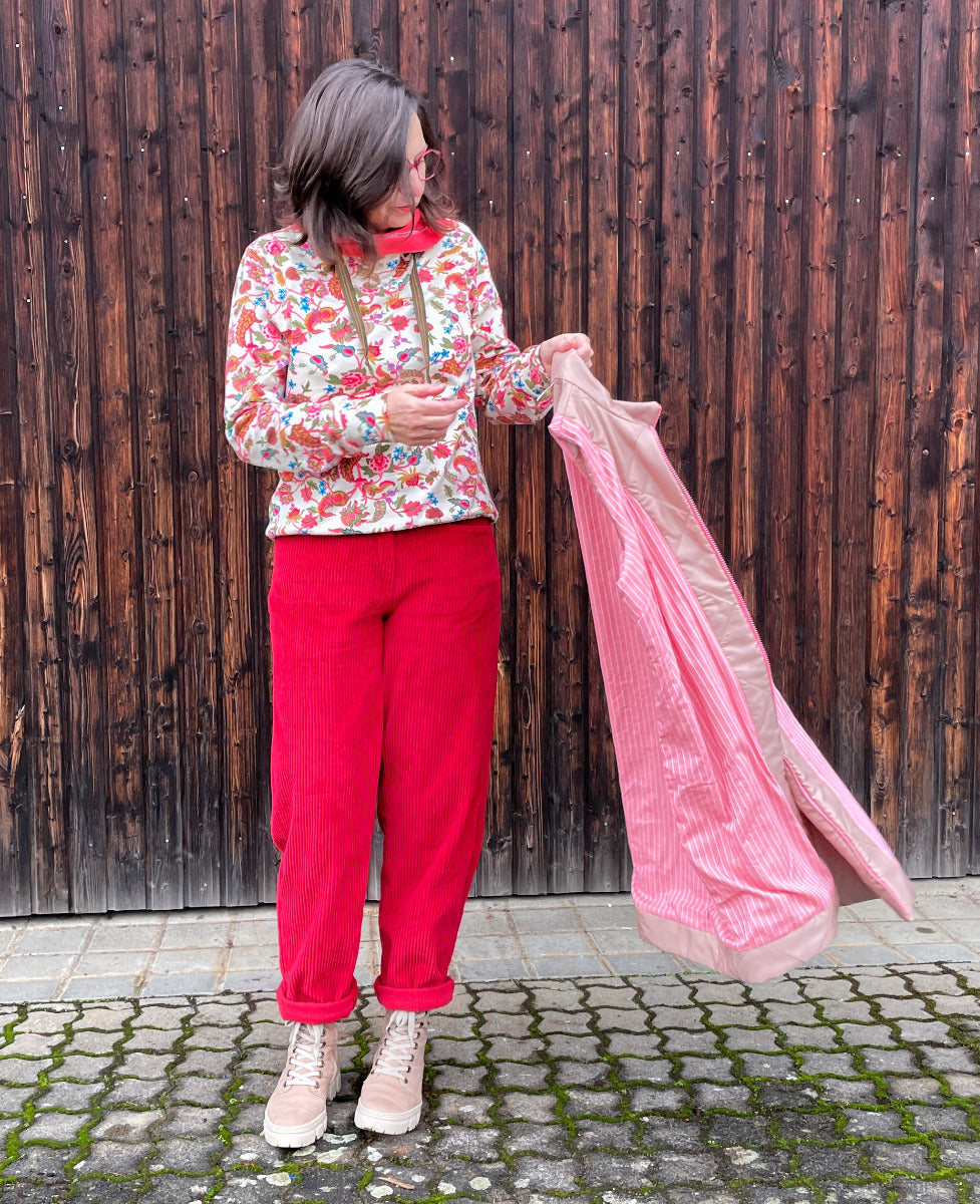Papierschnittmuster X-te Hoodie Damen von Fadenkäfer
