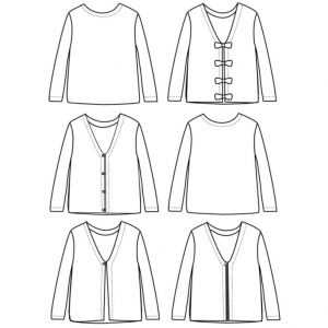 Masha Mum Cardigan/Sweater für Damen, Ikatee Papierschnittmuster