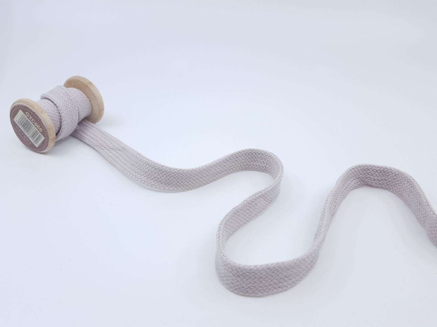 20mm Baumwollkordel flach-geflochten, beige