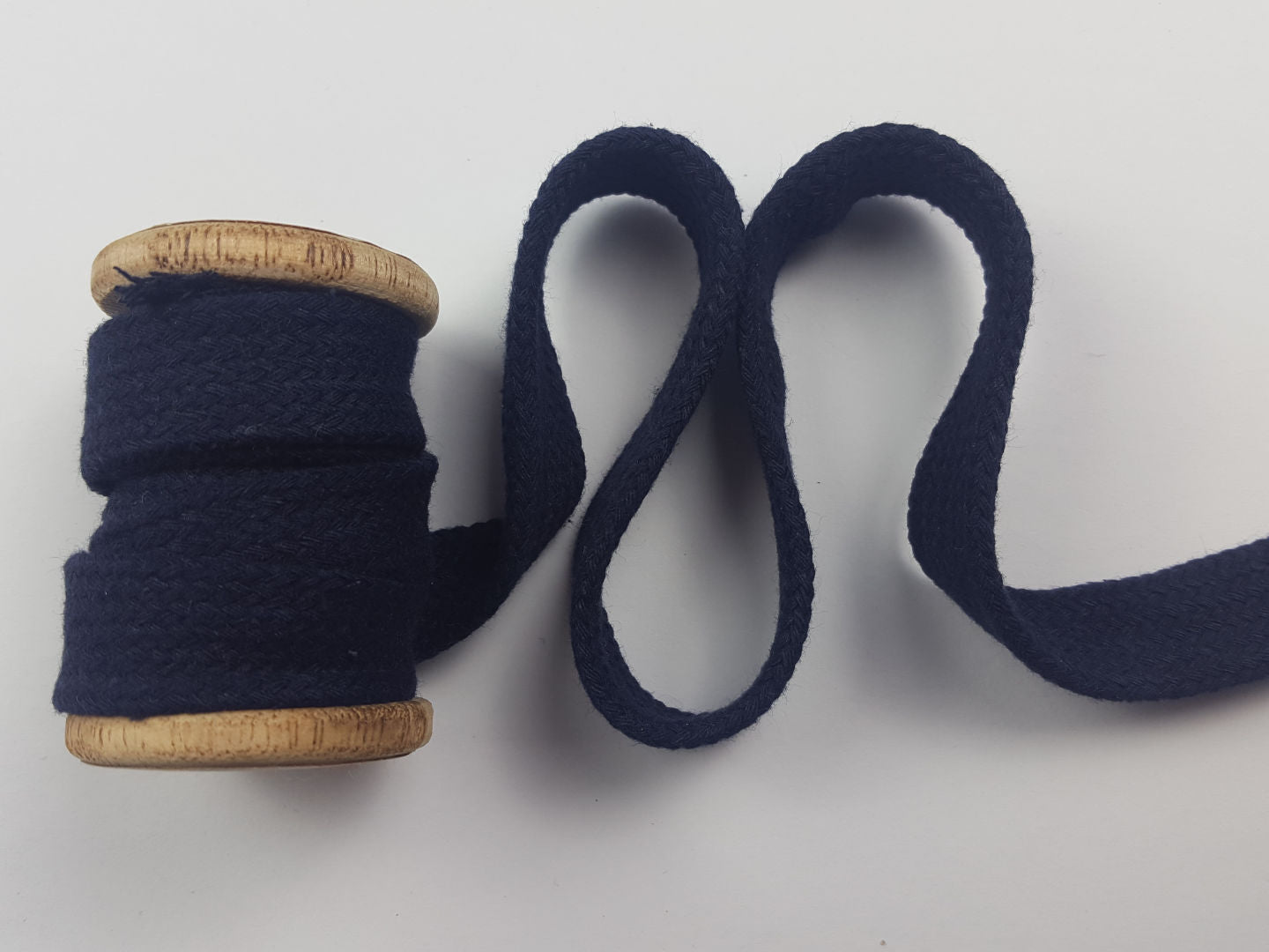 20mm Baumwollkordel flach-geflochten, dunkelblau