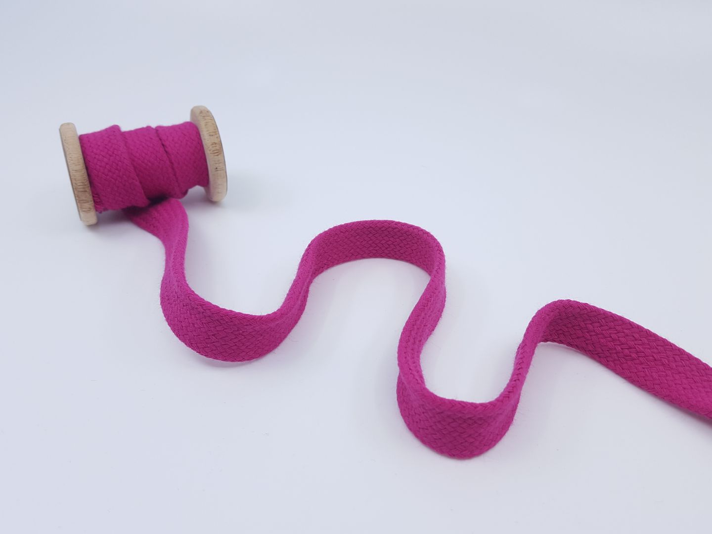 20mm Baumwollkordel flach-geflochten, pink