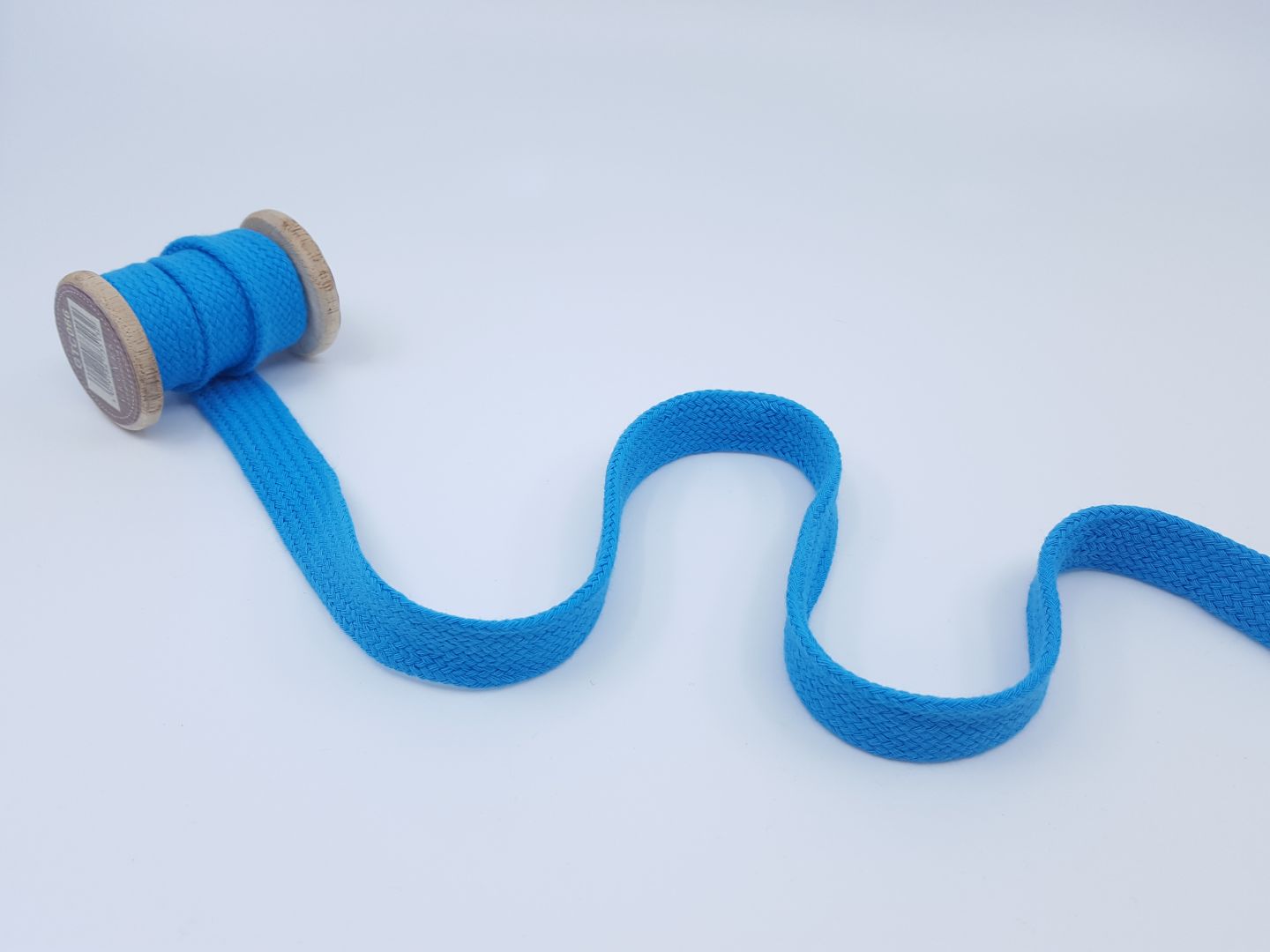 20mm Baumwollkordel flach-geflochten, türkis
