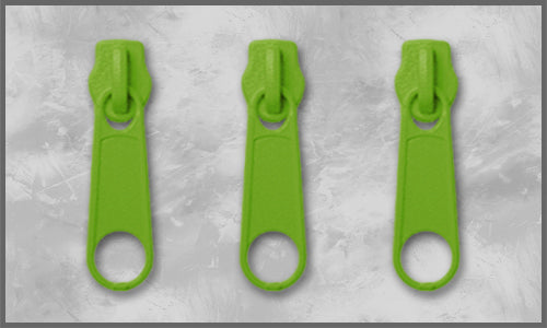 Zipper Gr. 3 gelbgrün
