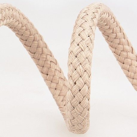 8mm Kordel rund-geflochten, beige