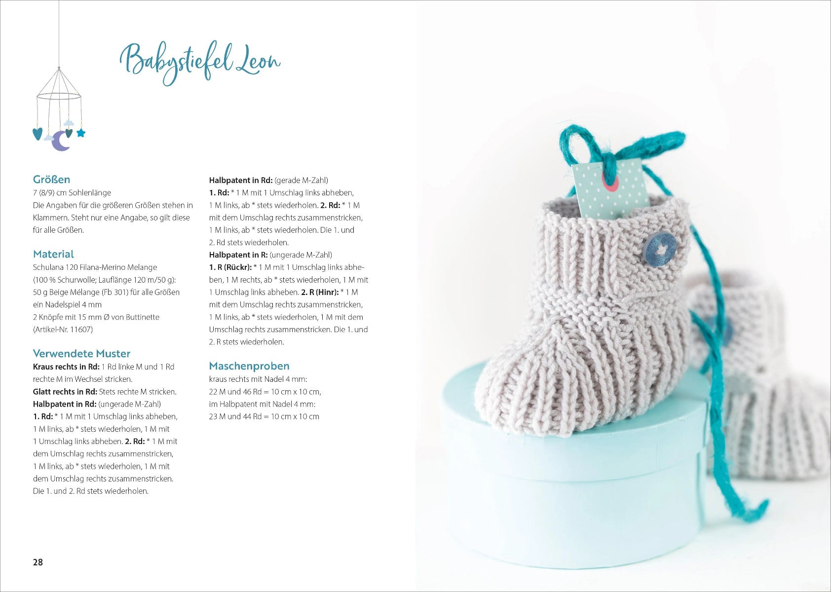 Süsse Babyschühchen stricken - Warme Schühchen für kleine Füße