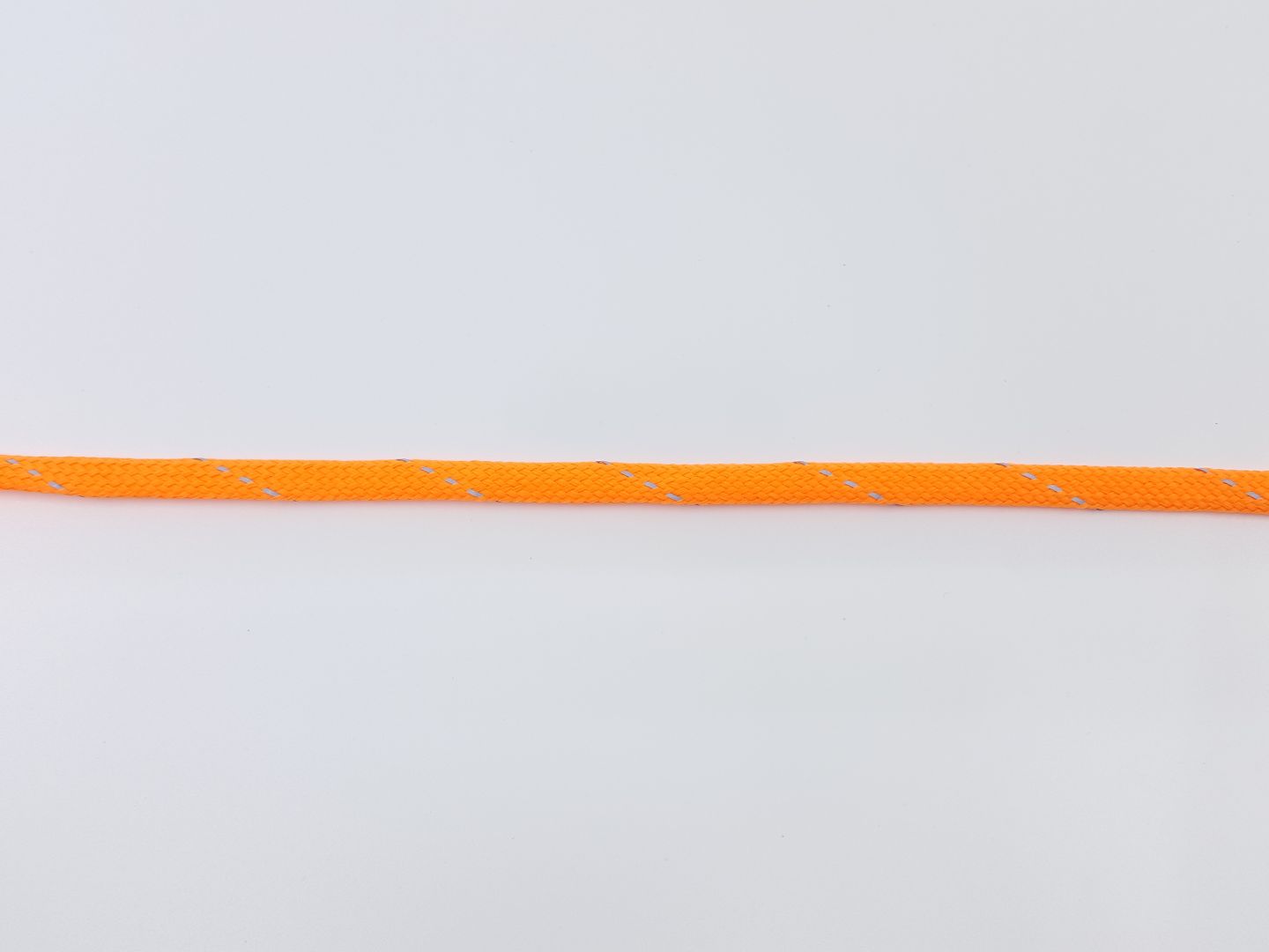 9mm reflektierende Polyesterkordel flach-geflochten, neonorange