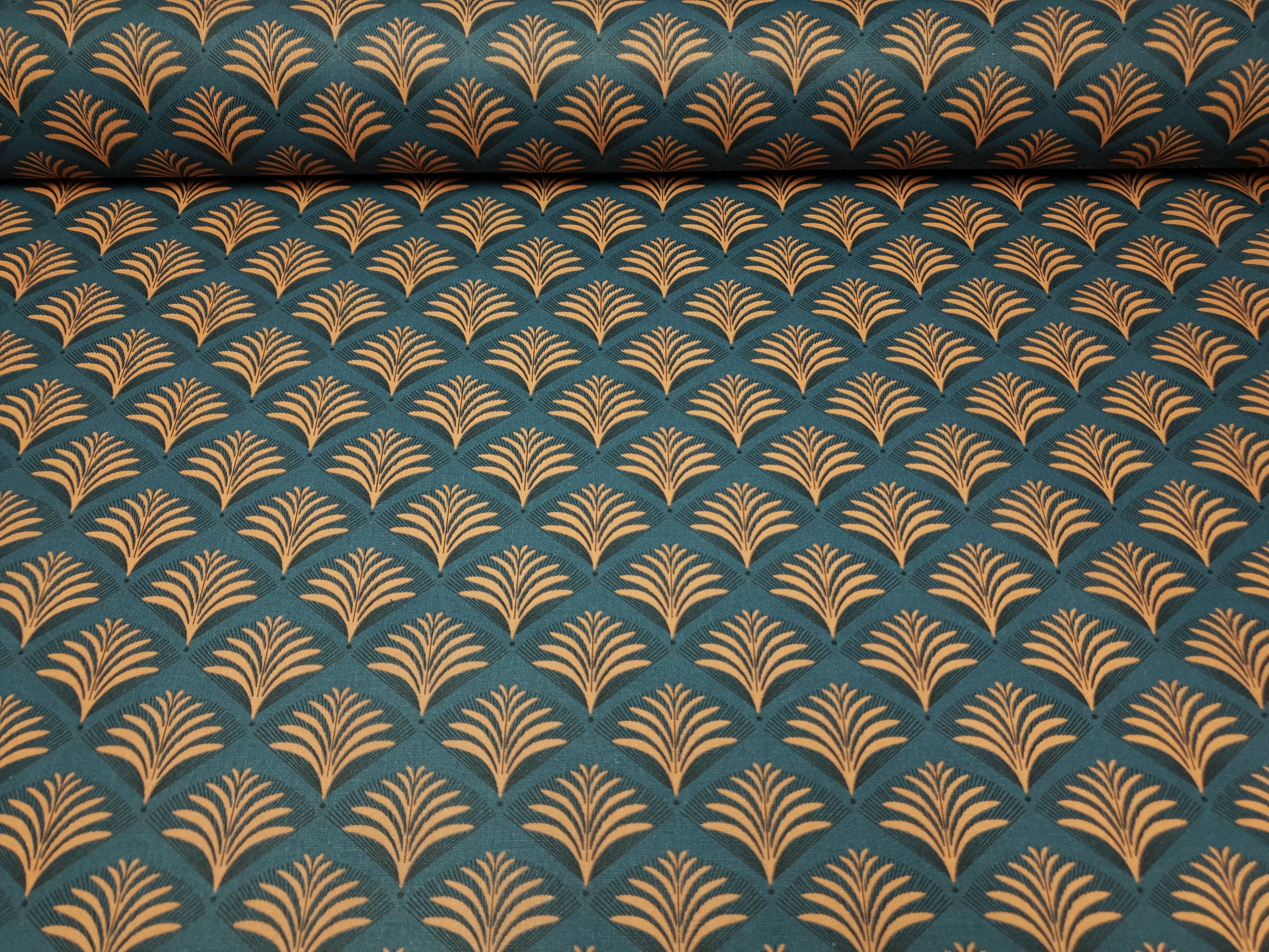 Anna petrol/schwarz/apricot