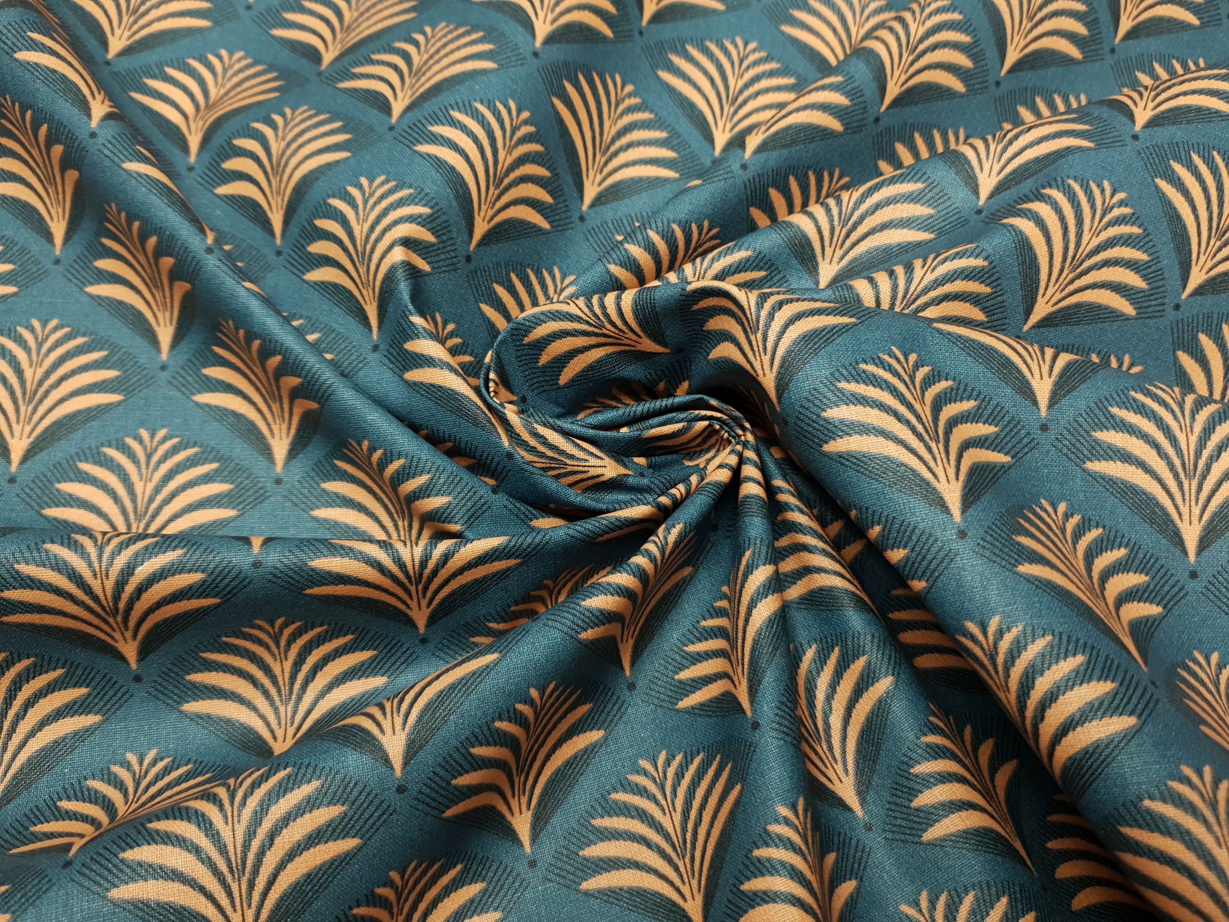 Anna petrol/schwarz/apricot