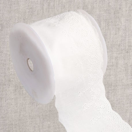 Baumwollspitze 100mm offwhite