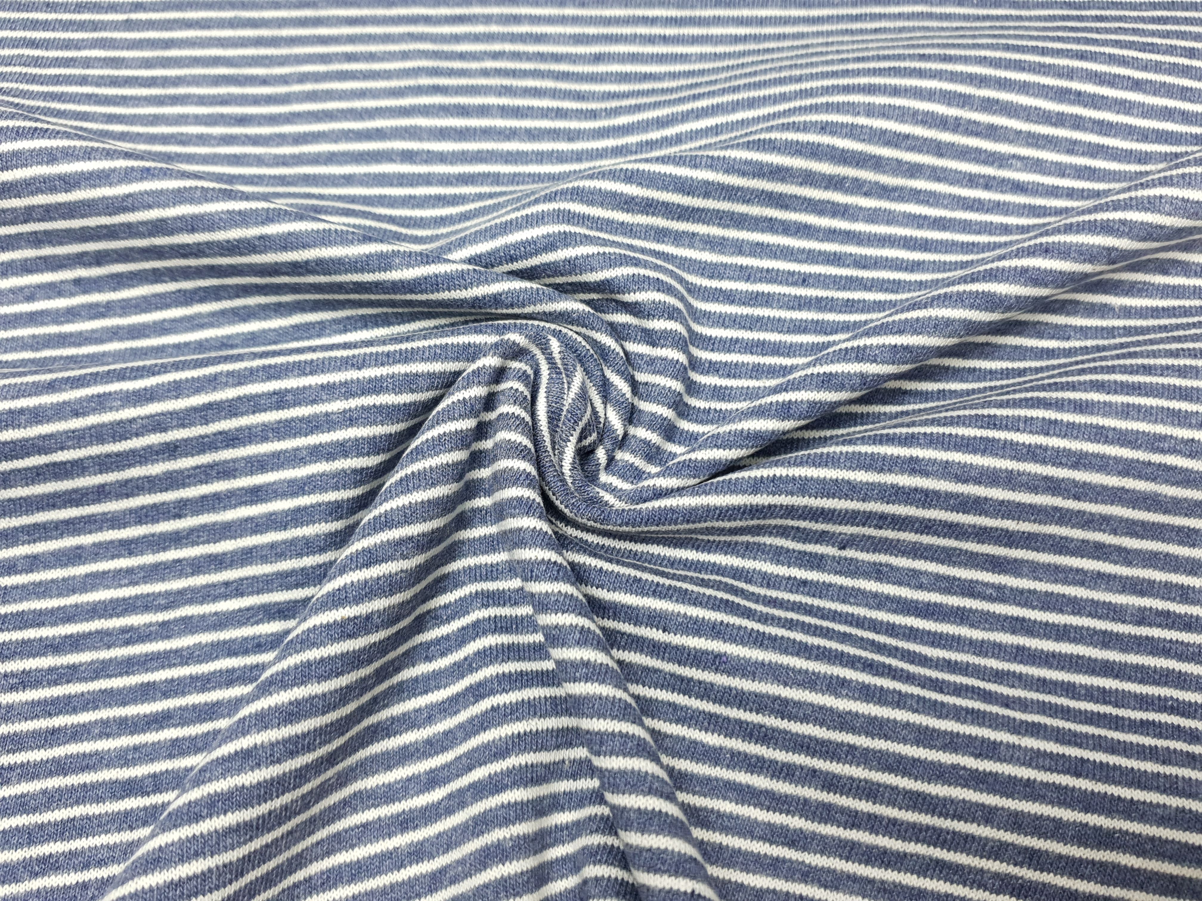 Singlejersey Stripes denim/offwhite