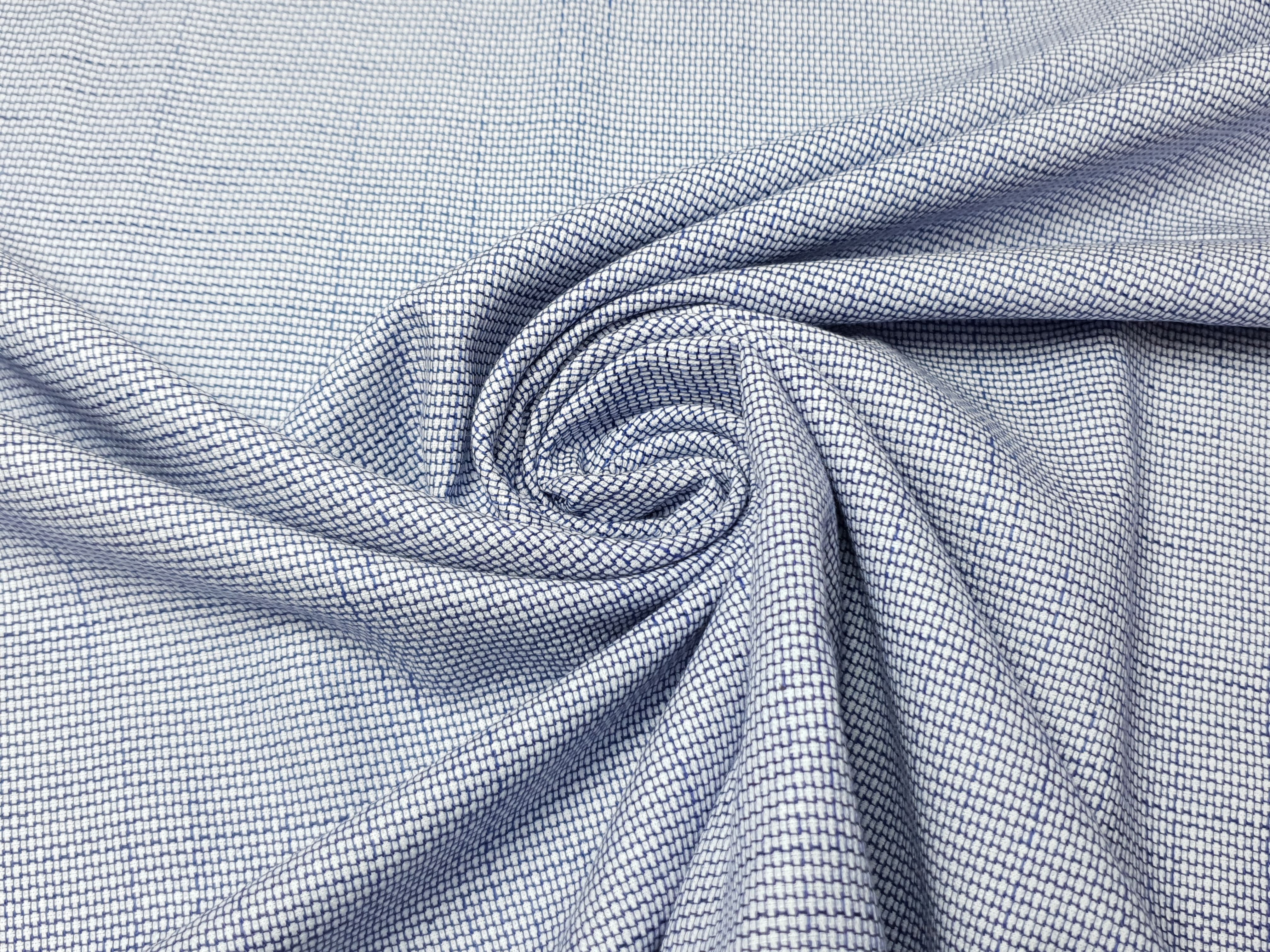 Baumwollwebware Massimo dunkelblau/offwhite
