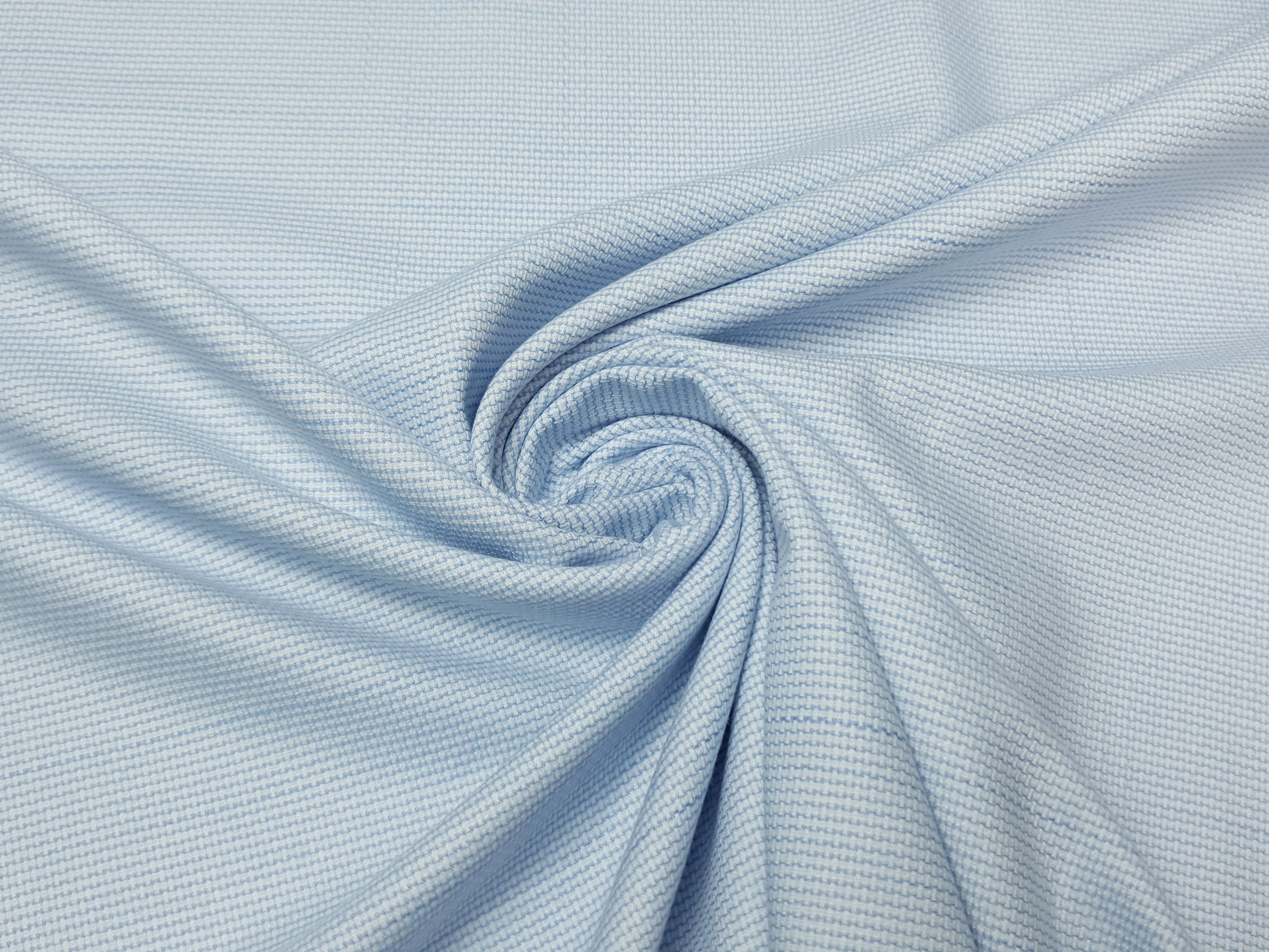 Baumwollwebware Massimo hellblau/offwhite