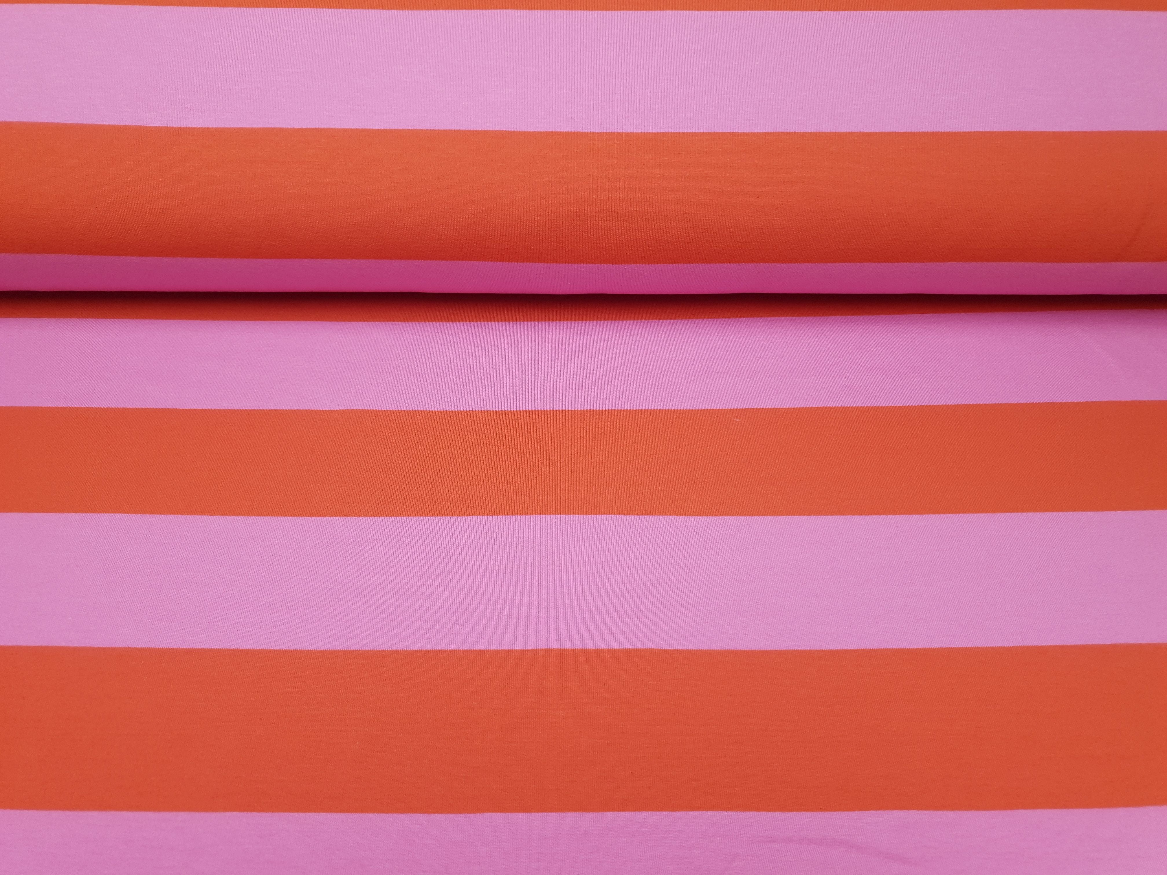 Big Stripes pink/rotorange