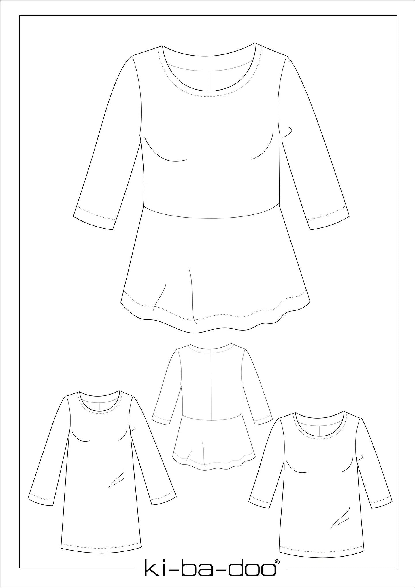 Bluse Tiri Damen, Ki-ba-doo Papierschnittmuster