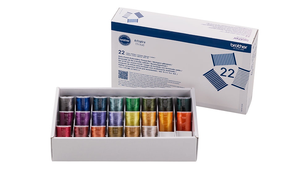 Brother Stickgarn-Set ETS22N – 22 Farben