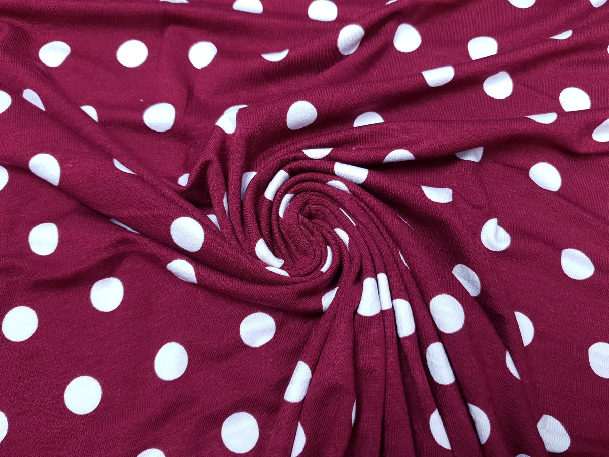 Dots weinrot/offwhite