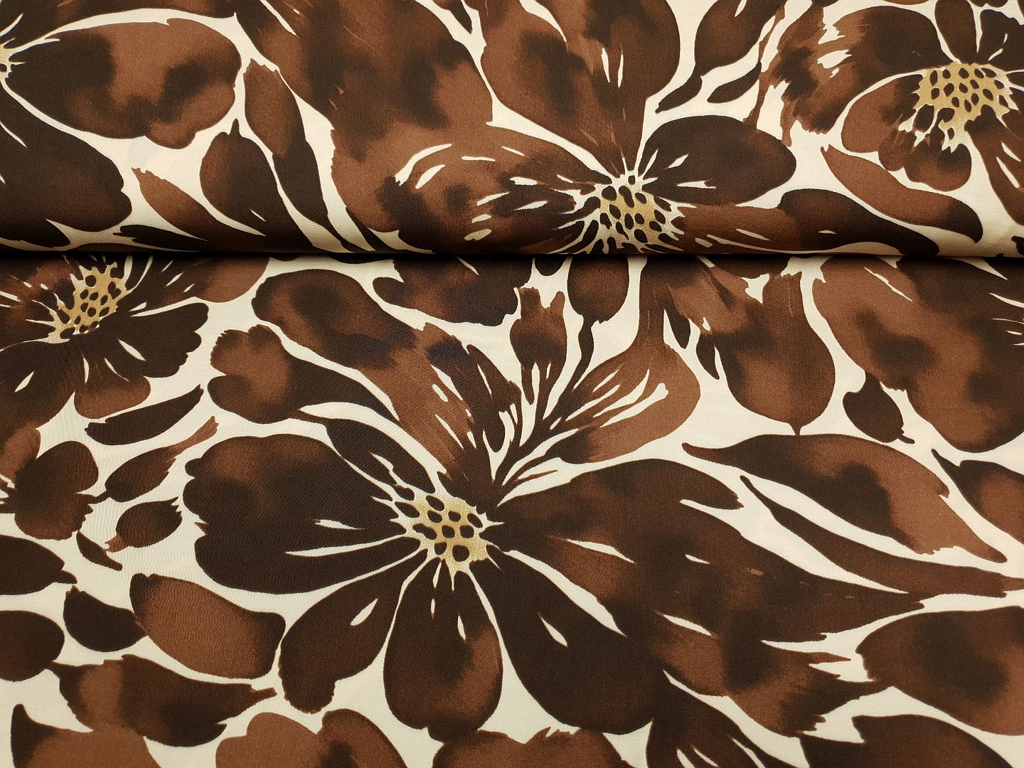 Flowers ecru/braun/beige