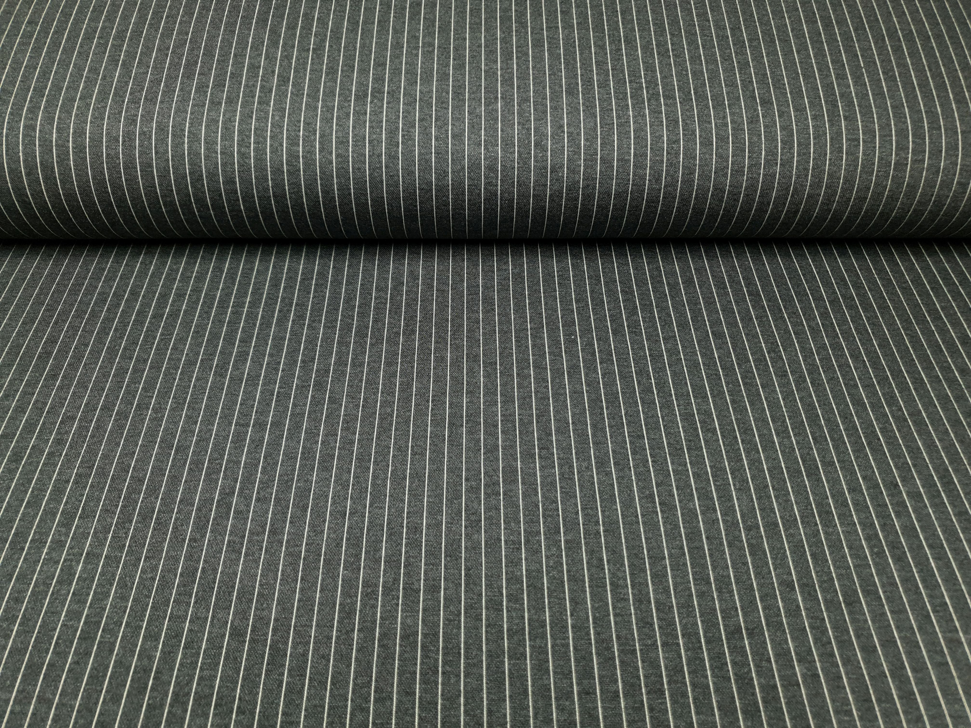 Jacquard Stripe grau melange/sand