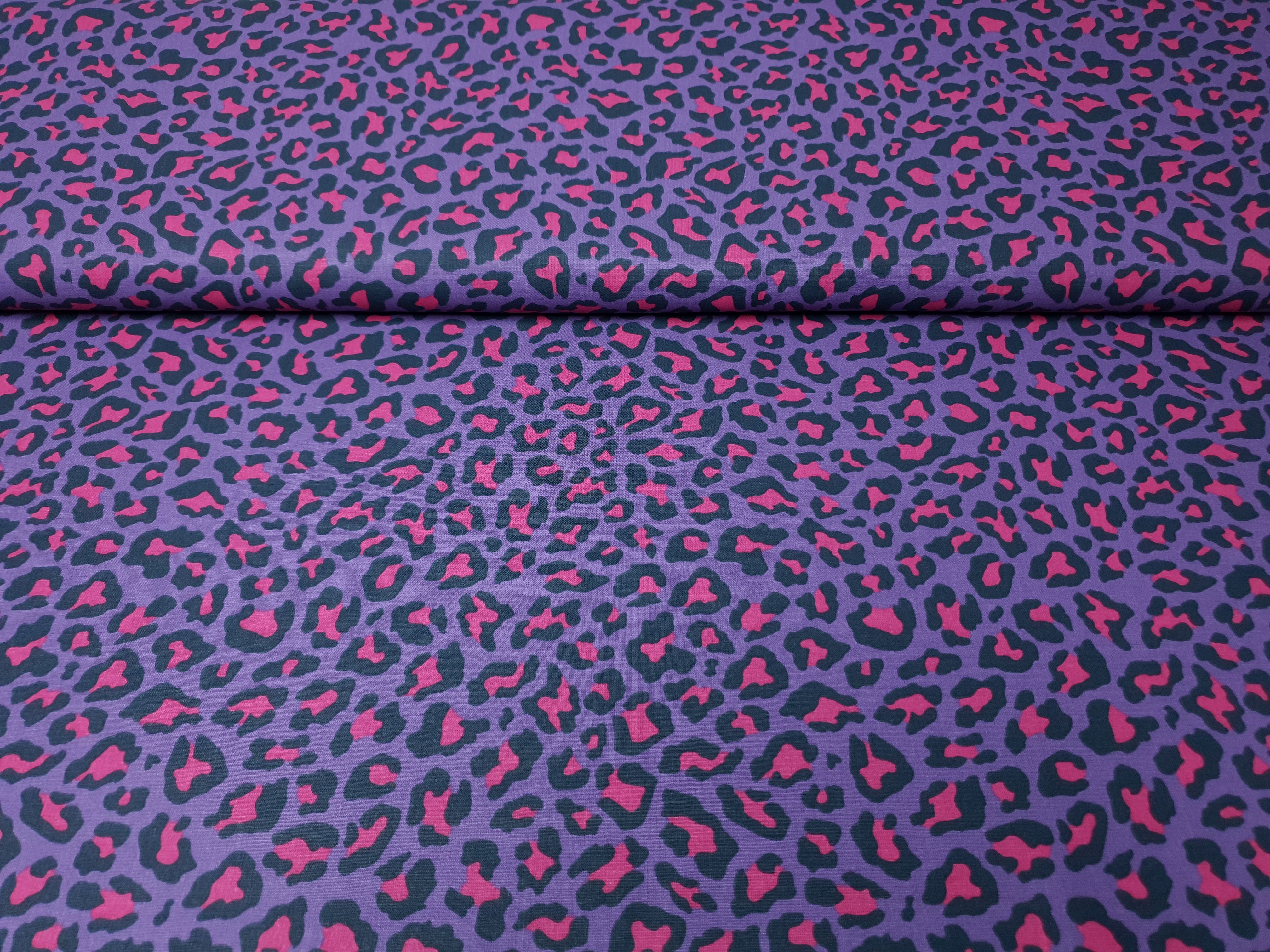 Leopard violett/schwarz/pink