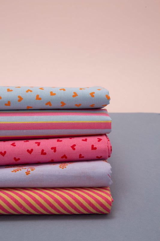 Au Maison Oilcloth, Lines-Fuchsia/Blue/Yellow