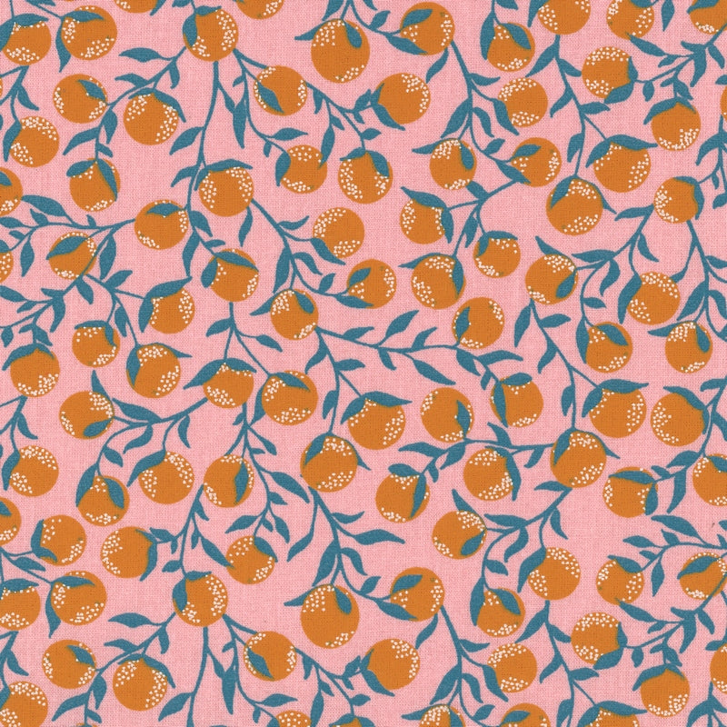 Au Maison Oilcloth, Oranges-Pink/Orange