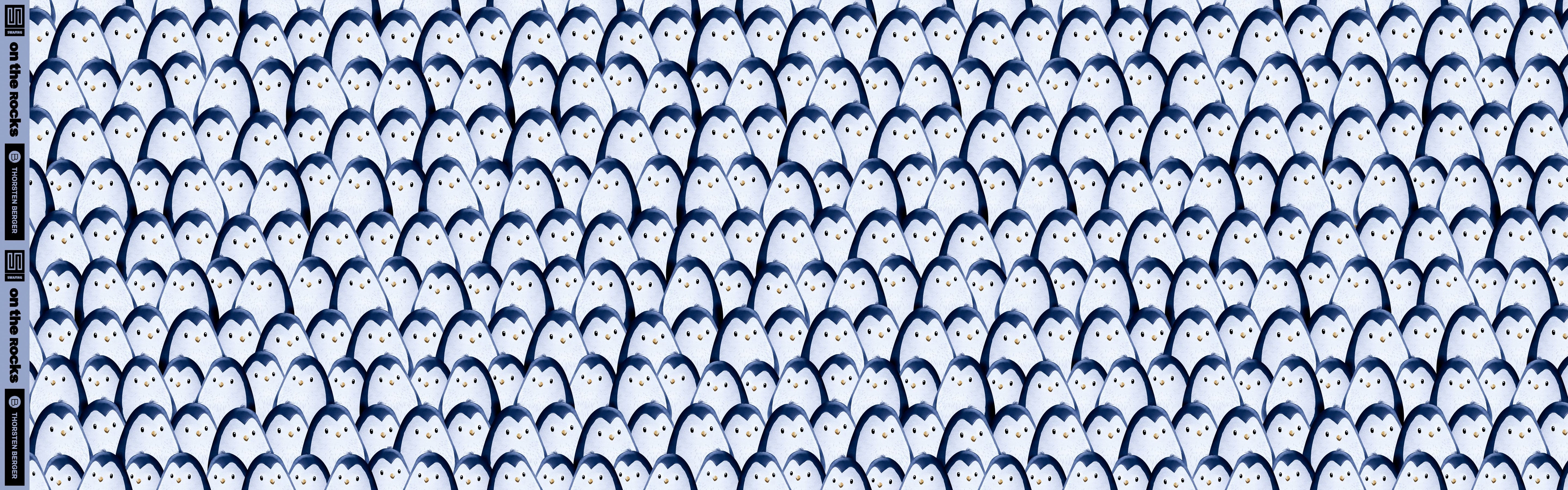 On the Rocks Penguins by Thorsten Berger nachtblau/hellgrau/weiss/gelb