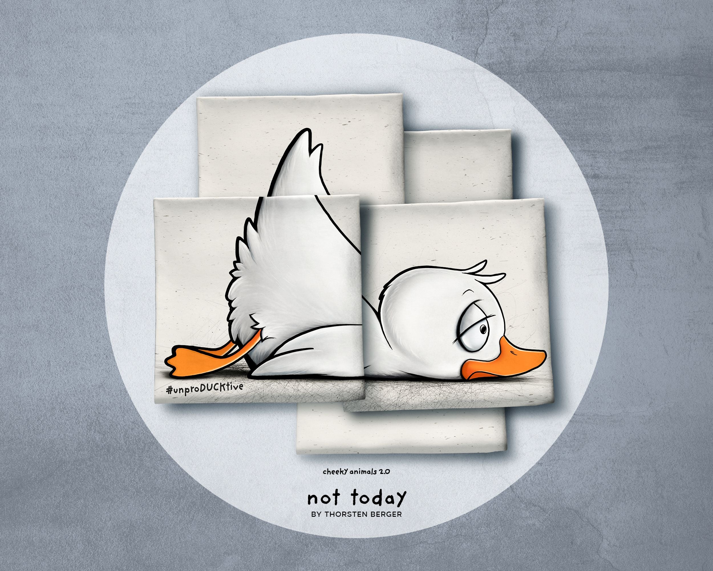 Panel Cheeky Animals 2.0 by Thorsten Berger sand/orange