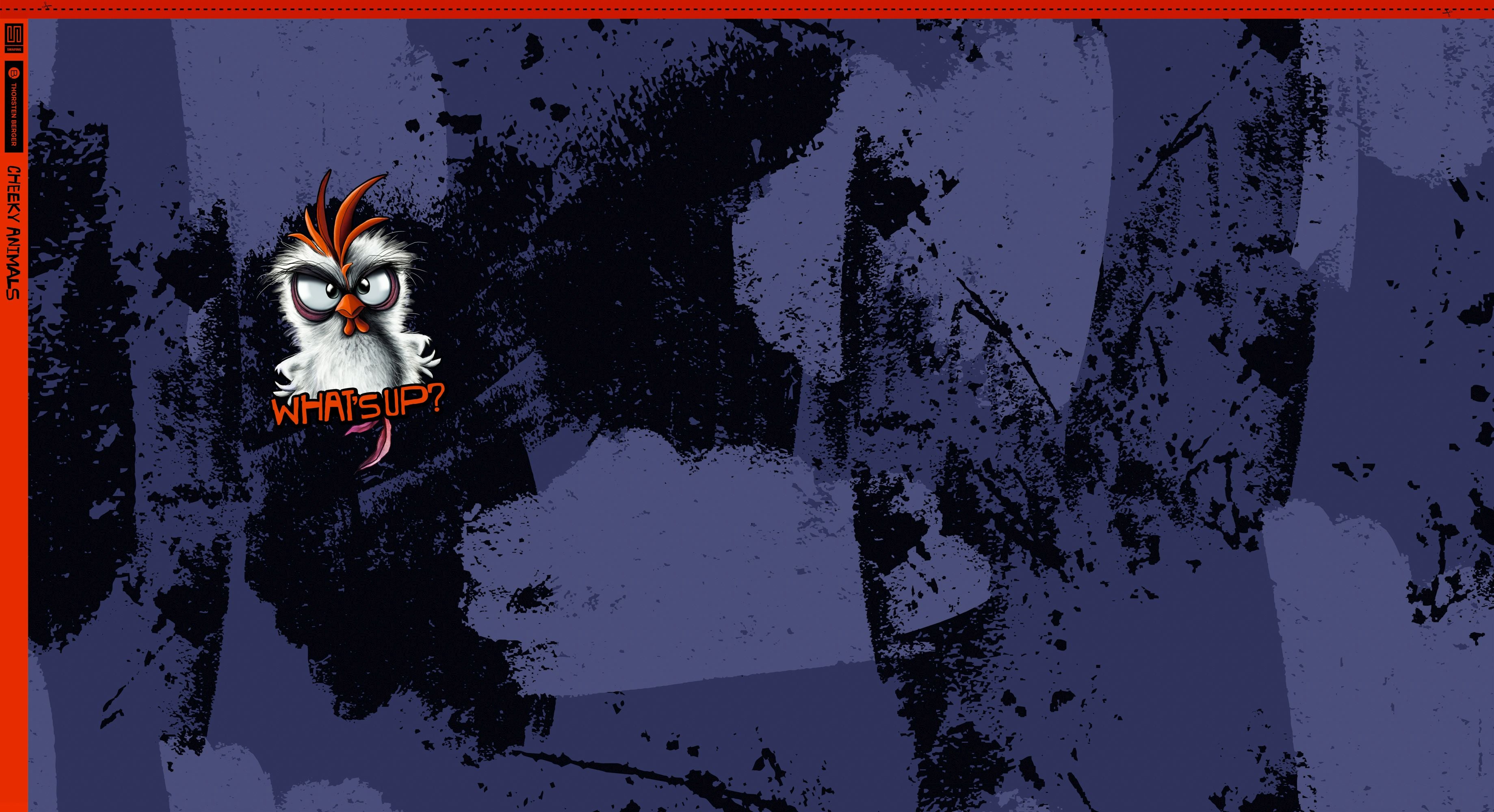 Panel Chickeria by Thorsten Berger marine/schwarz/rot/weiss