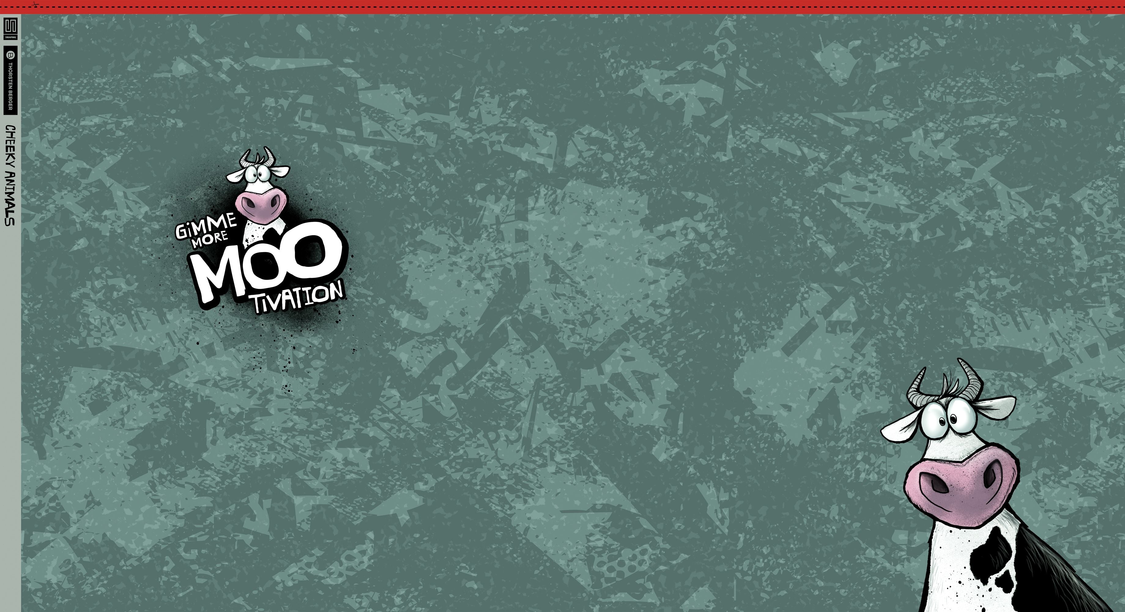 Panel Let's Moove by Thorsten Berger dustymint/schwarz/offwhite/rosa