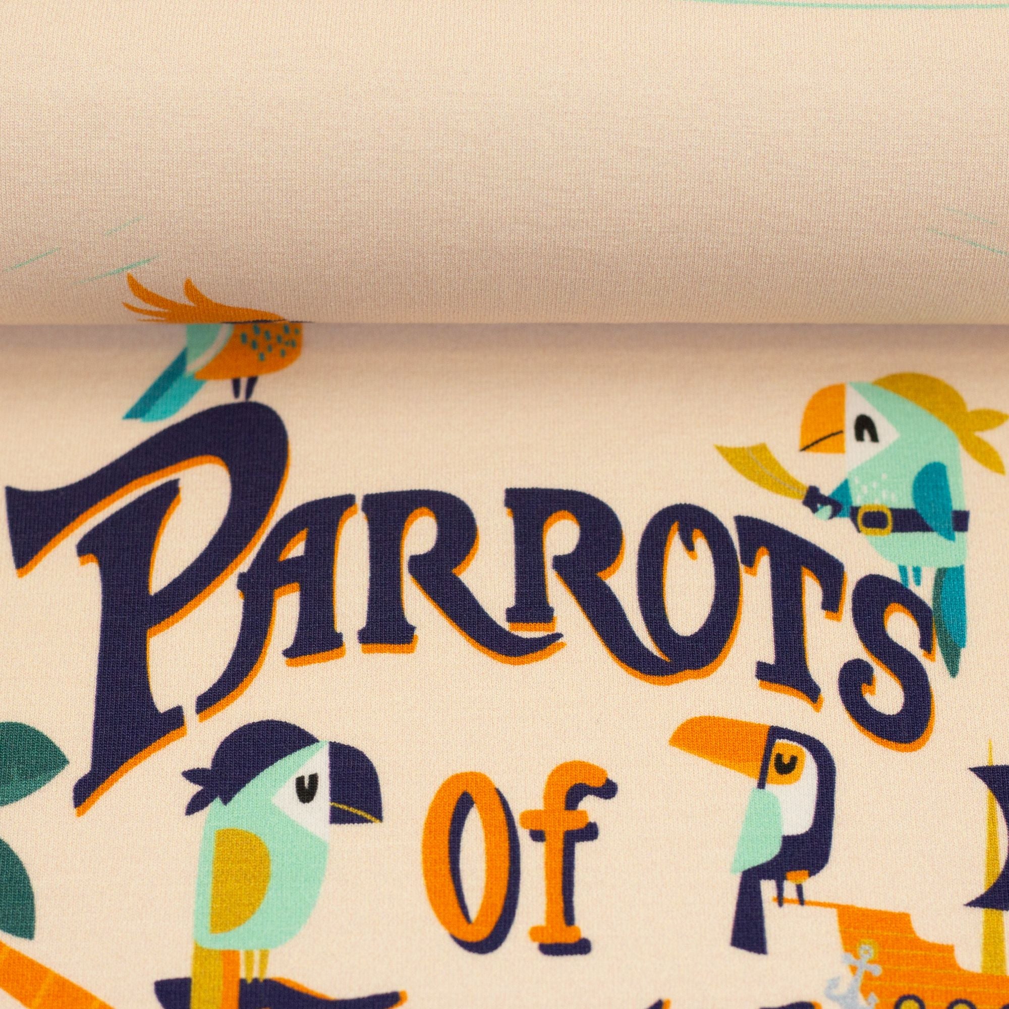 Panel Parrots by Bienvenido Colorido beige/orange/dunkelblau/aqua