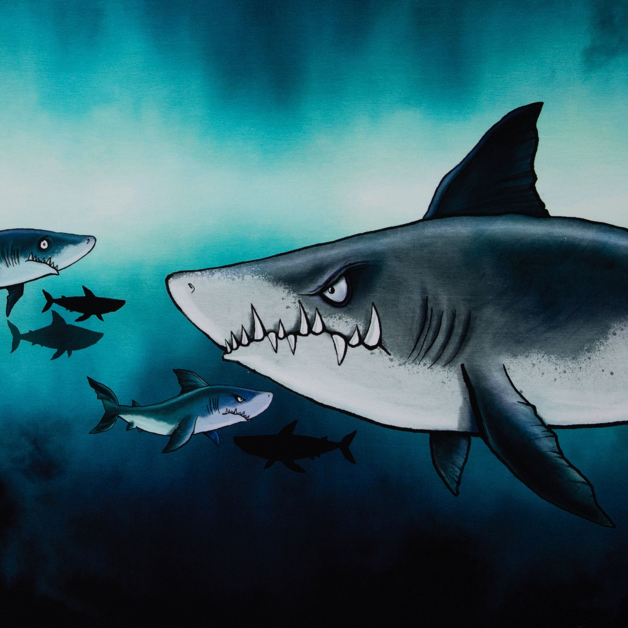 Panel Shark Tank by Thorsten Berger schwarz/dunkelblau/türkis/grau