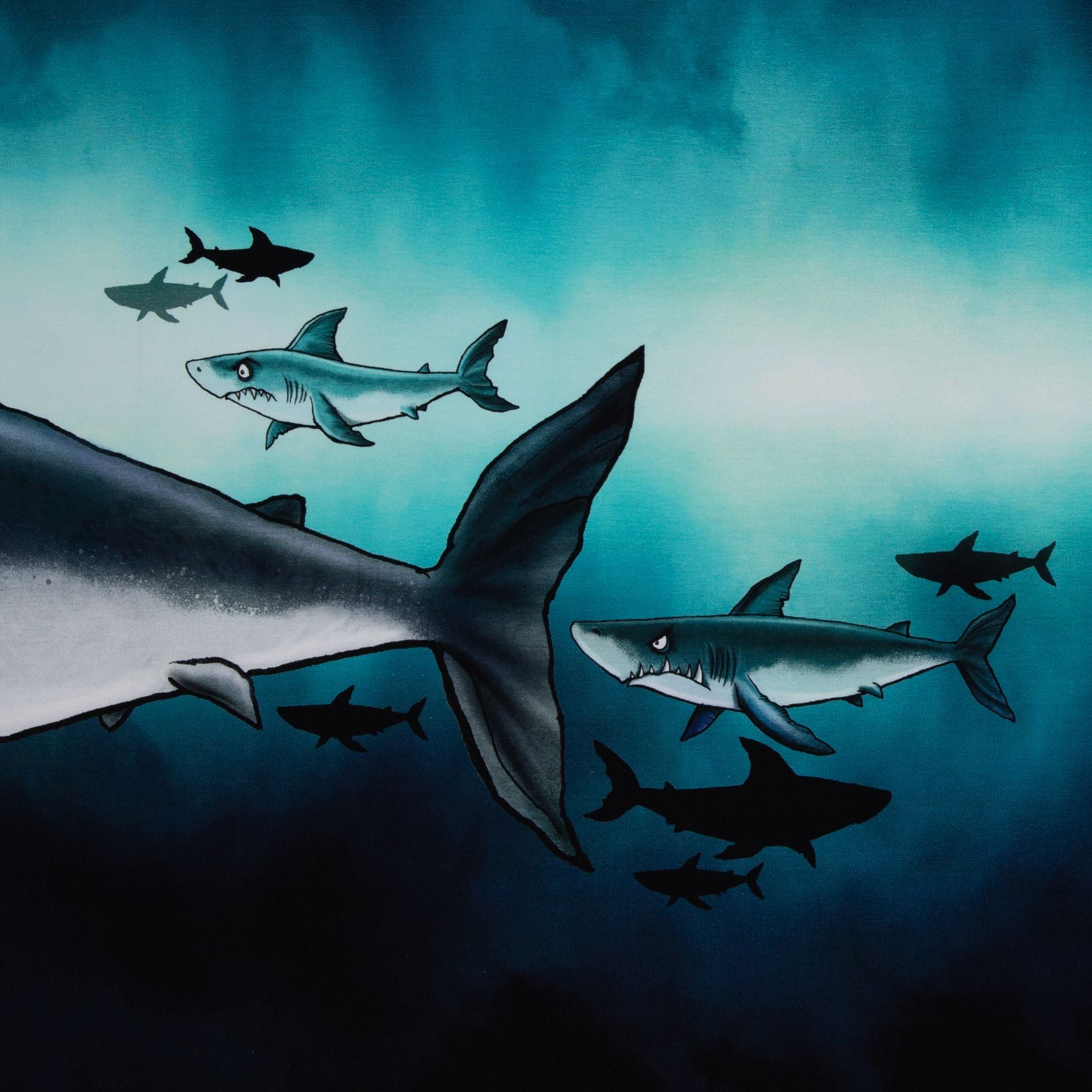 Panel Shark Tank by Thorsten Berger schwarz/dunkelblau/türkis/grau