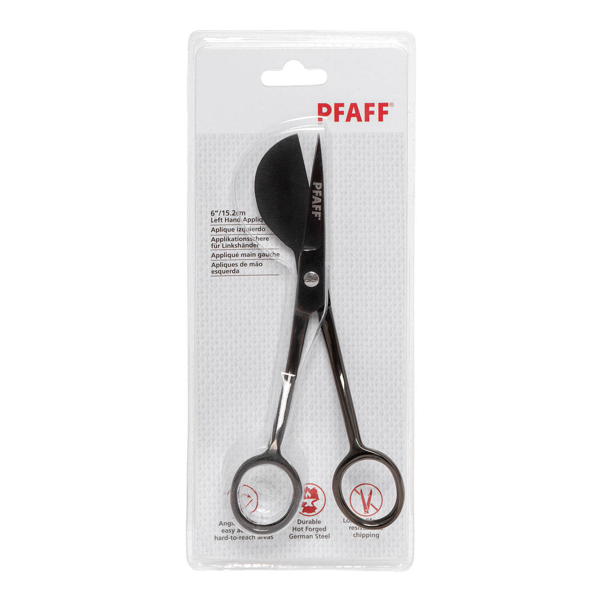 Pfaff Applikations- und Saumschere für Linkshänder 15,2 cm schwarz