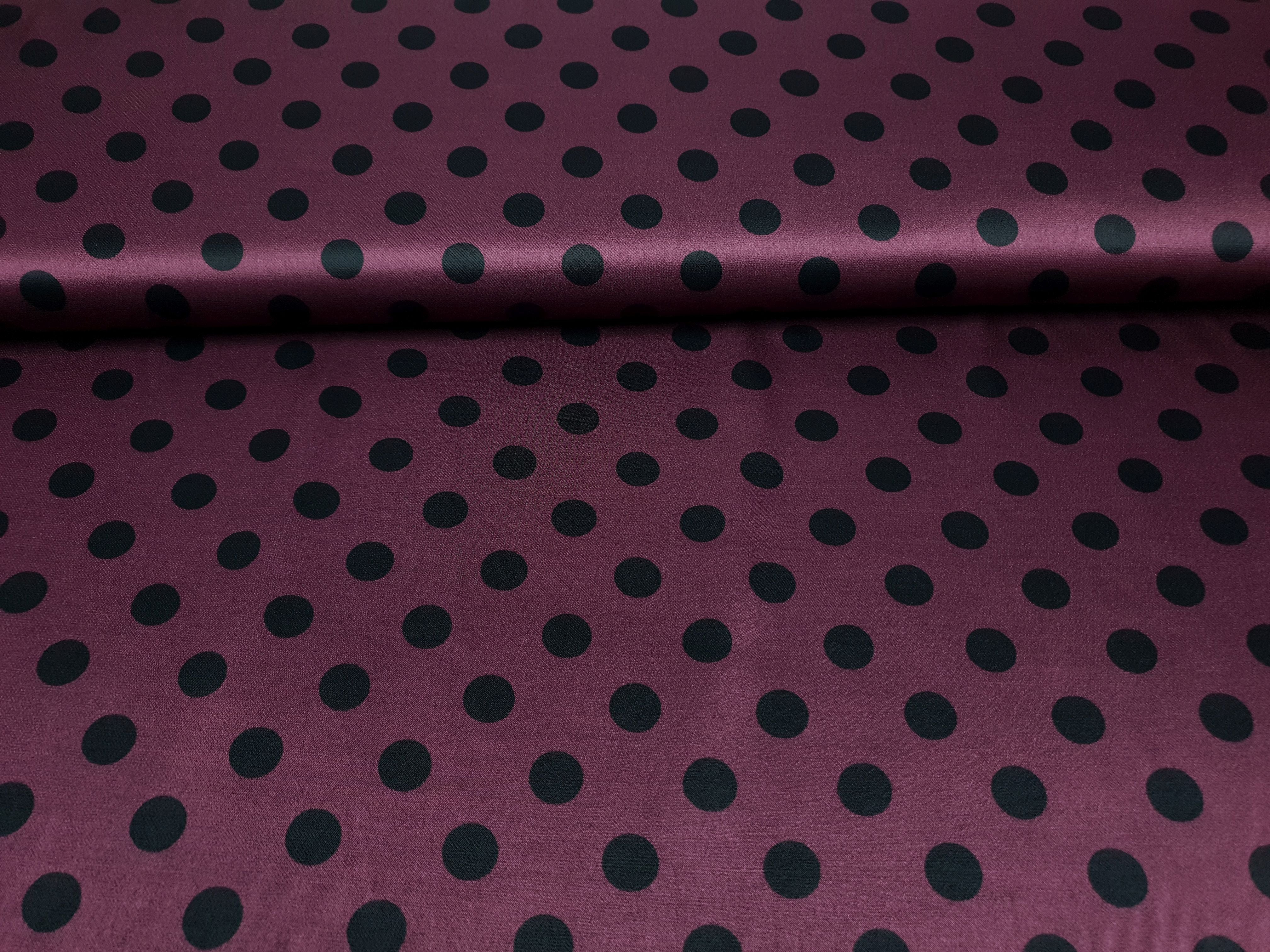 Polka Dots bordeaux/schwarz