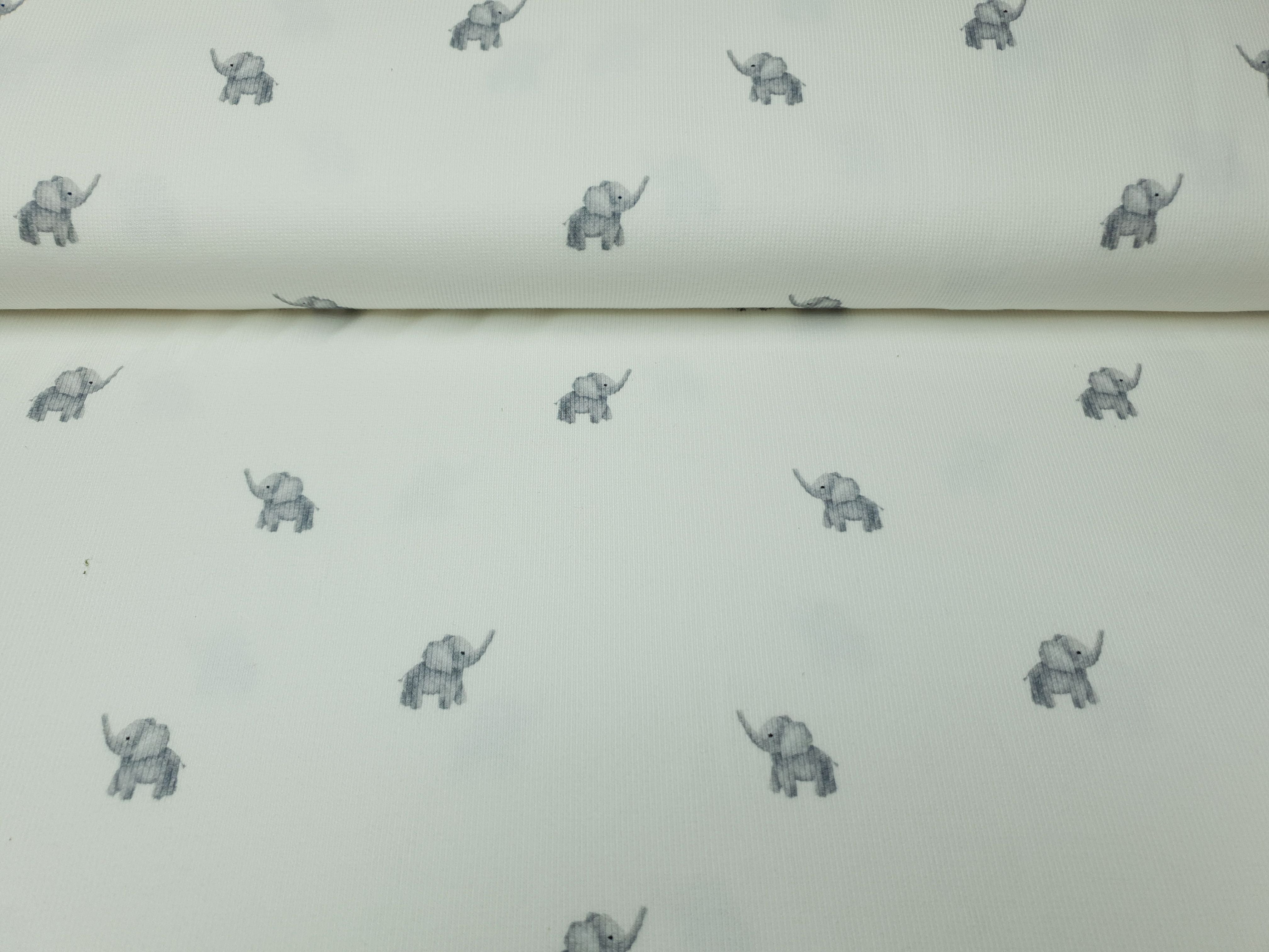 Rippjersey Elephants offwhite/grau