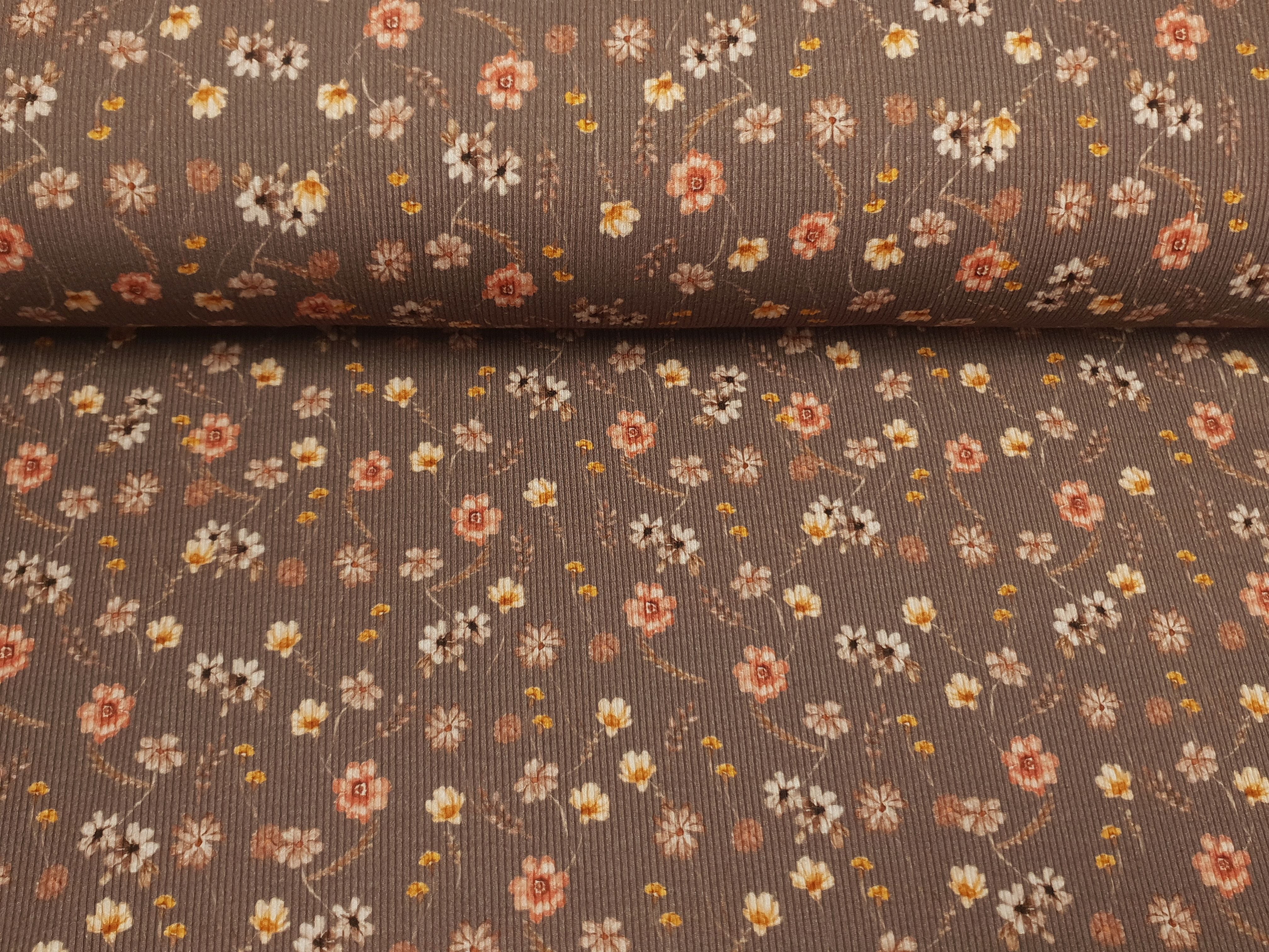 Rippjersey Frieda by Christiane Zielinski braun/mauve/gelb