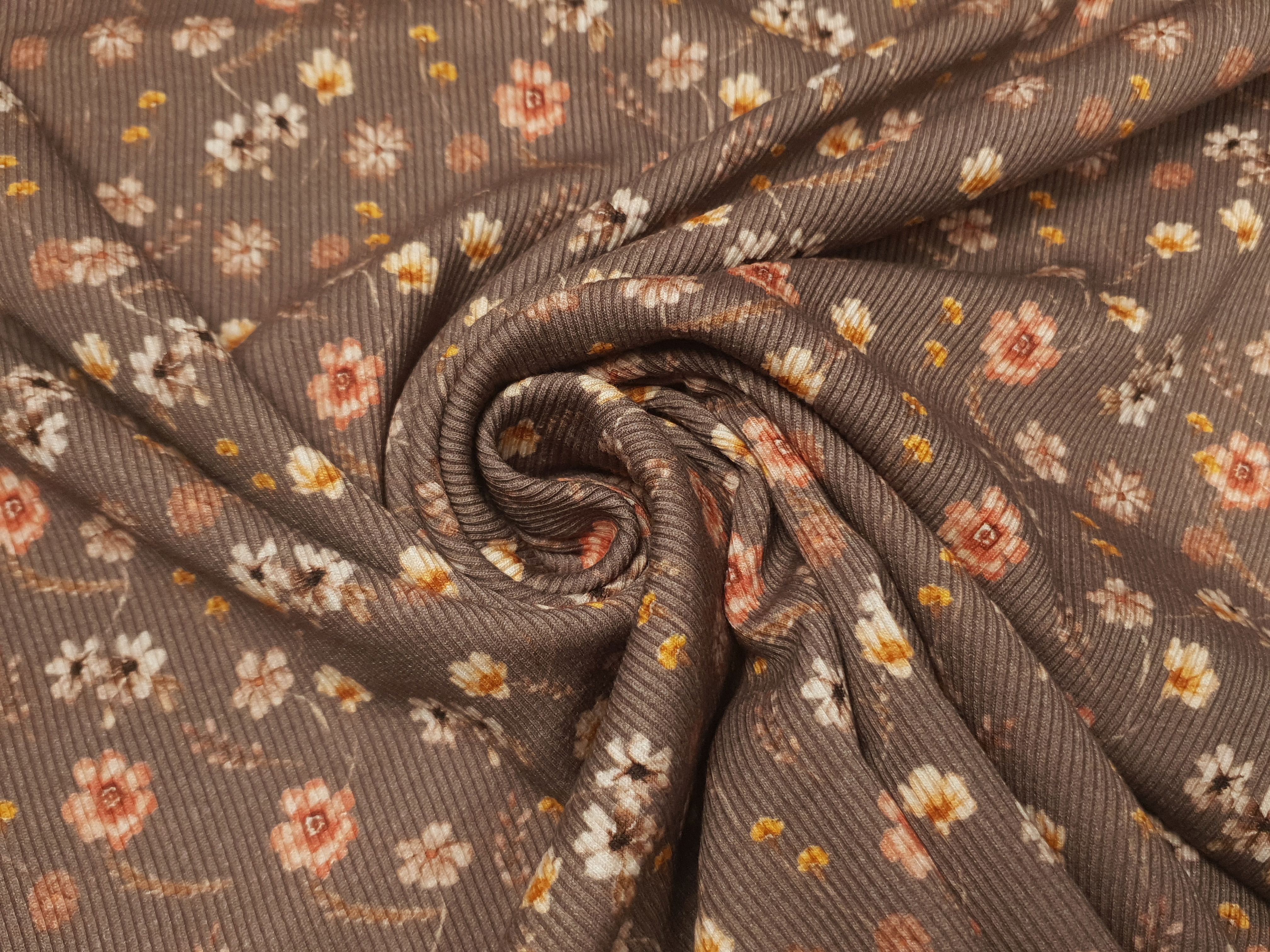 Rippjersey Frieda by Christiane Zielinski braun/mauve/gelb