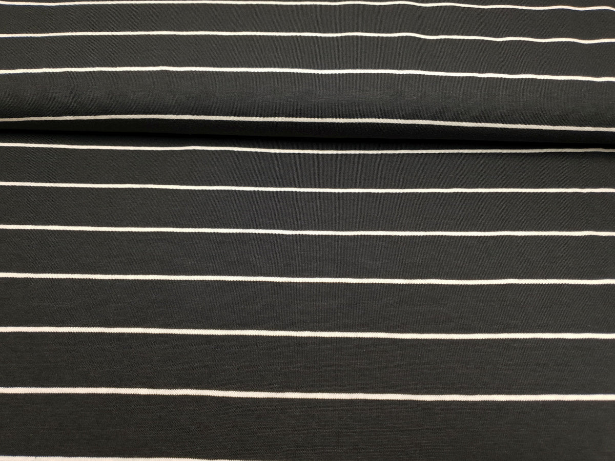Singlejersey Stripes anthrazit/sand