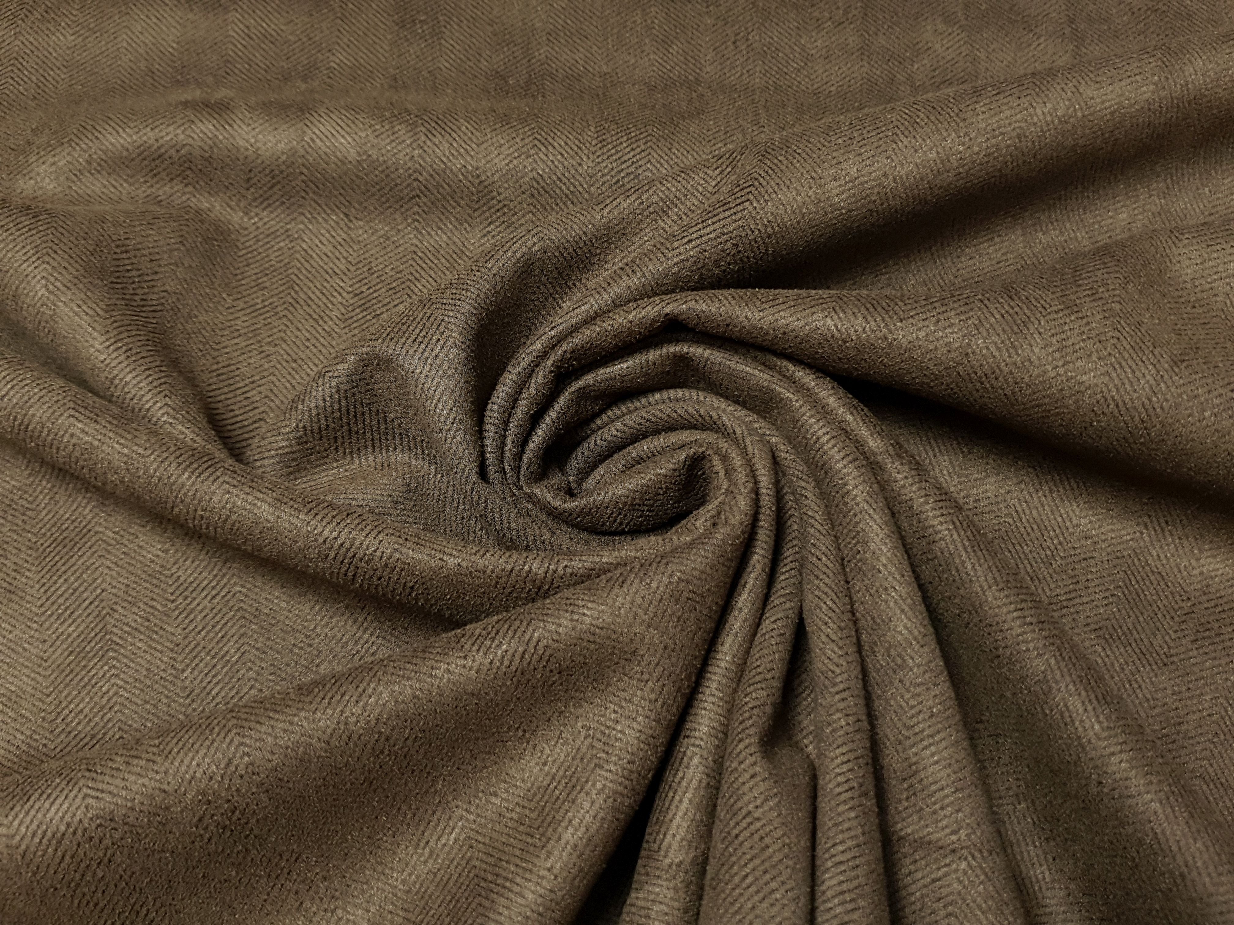 Suede Herringbone chocolate