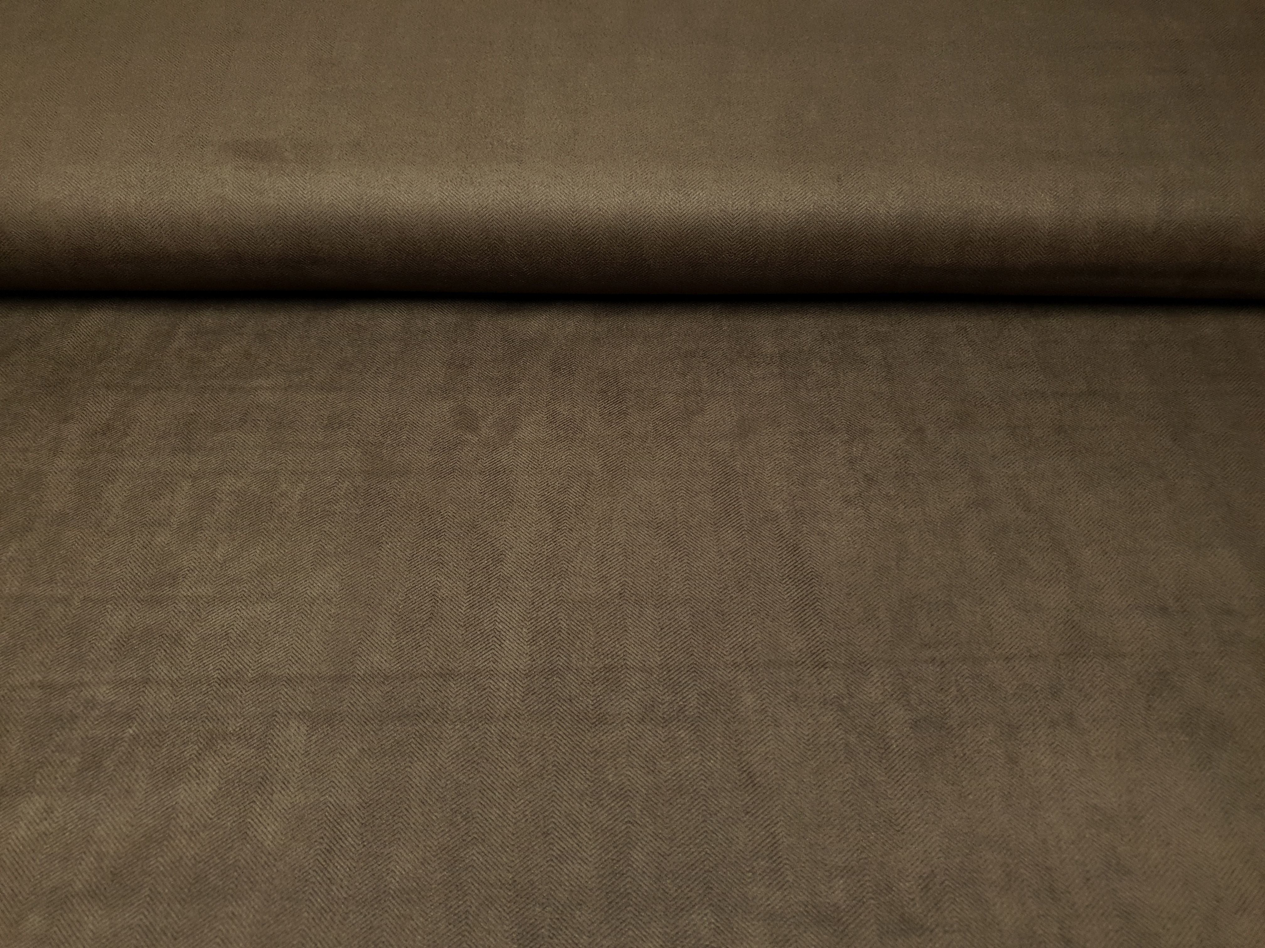 Suede Herringbone chocolate