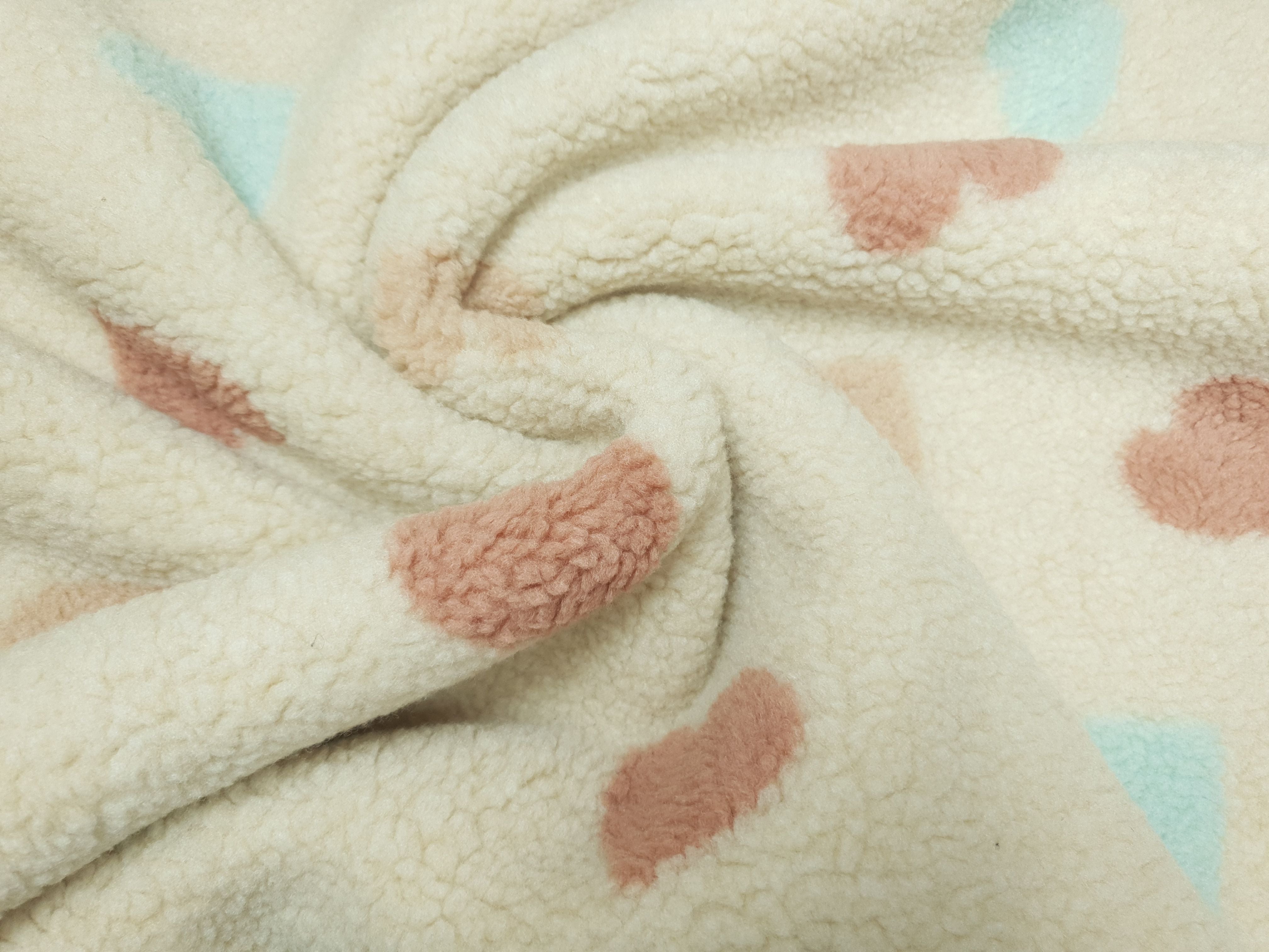 Teddy Hearts sand/altrosa/aqua