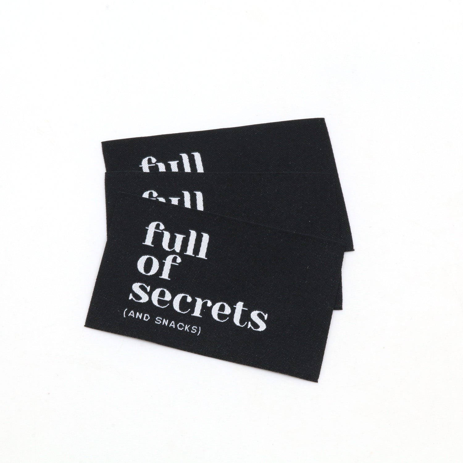 2er Set Webetikett - full of secrets and snacks