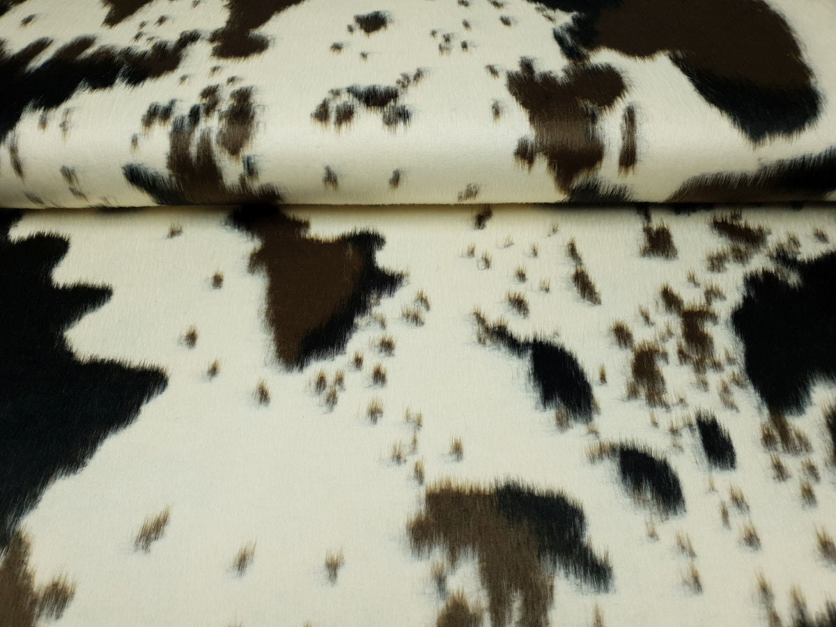 Webpelz Cow ecru/braun/schwarz