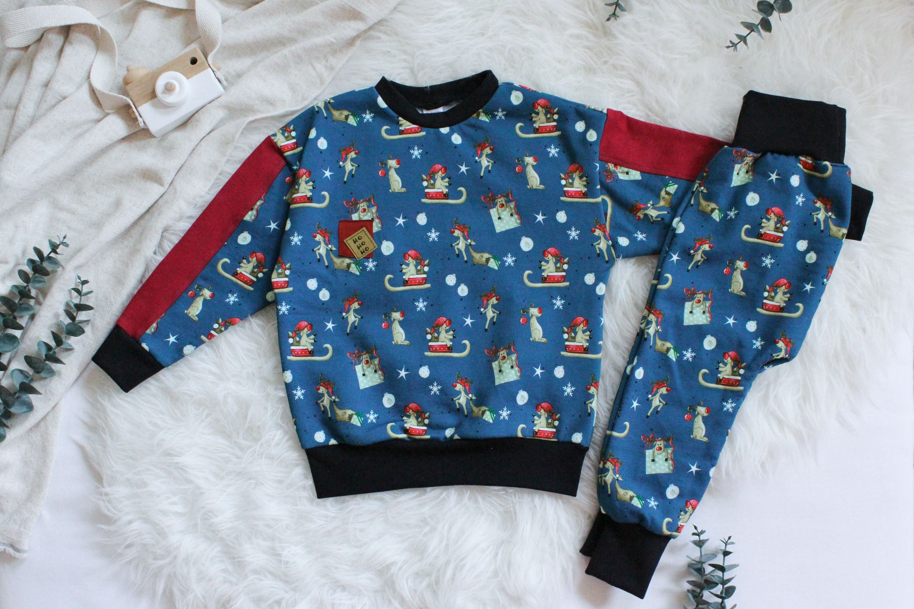 Winterwonderland by Sabine Marschall blau/beige/rot/offwhite
