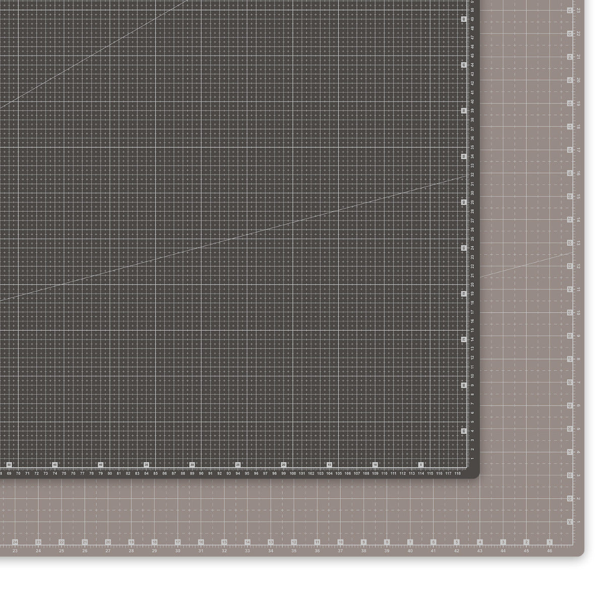 A0 Schneidematte aus recycletem PVC (120 x 90 cm) schwarz/taupe