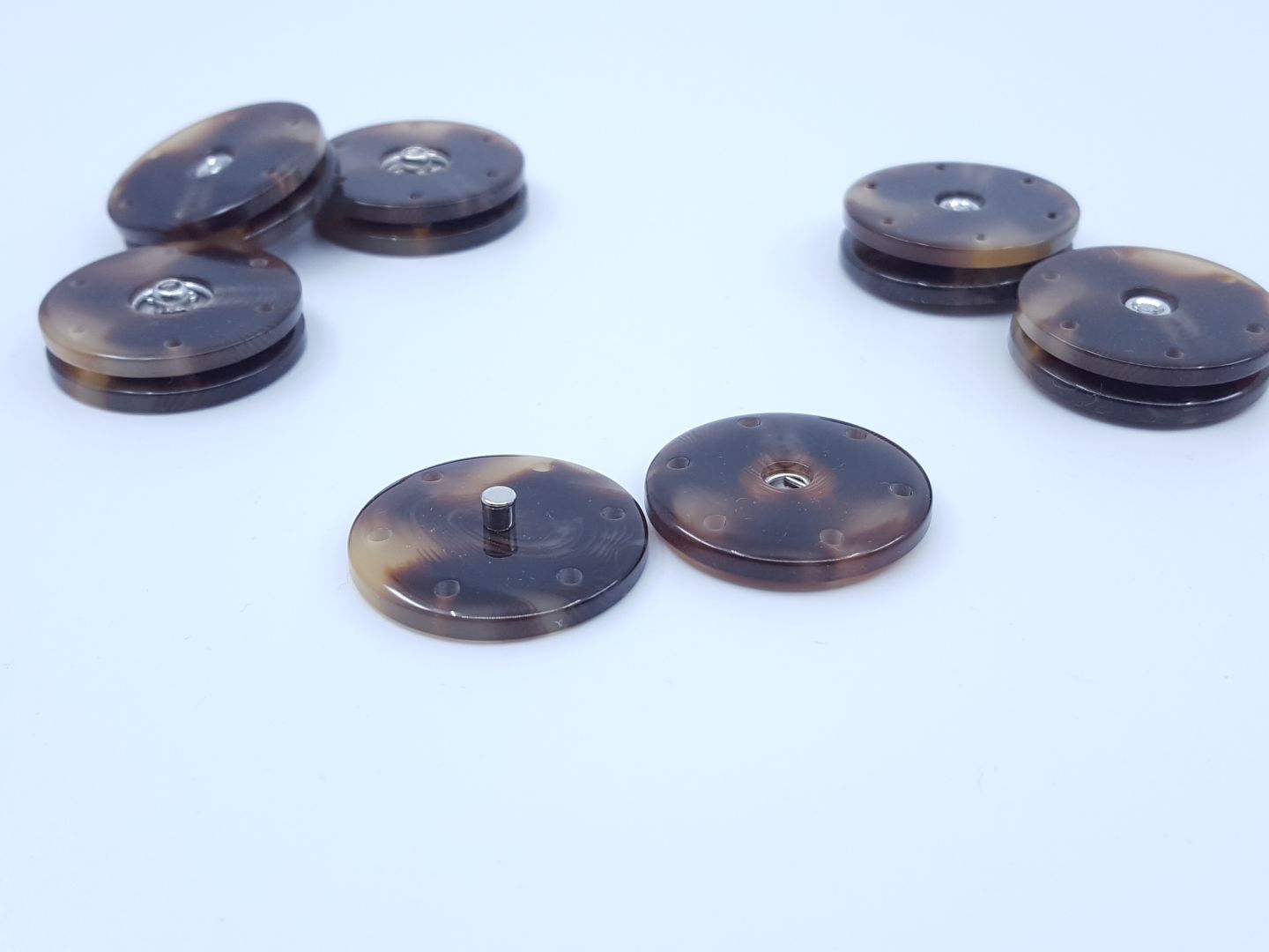 Annähdruckknöpfe perlmuttartig 26mm