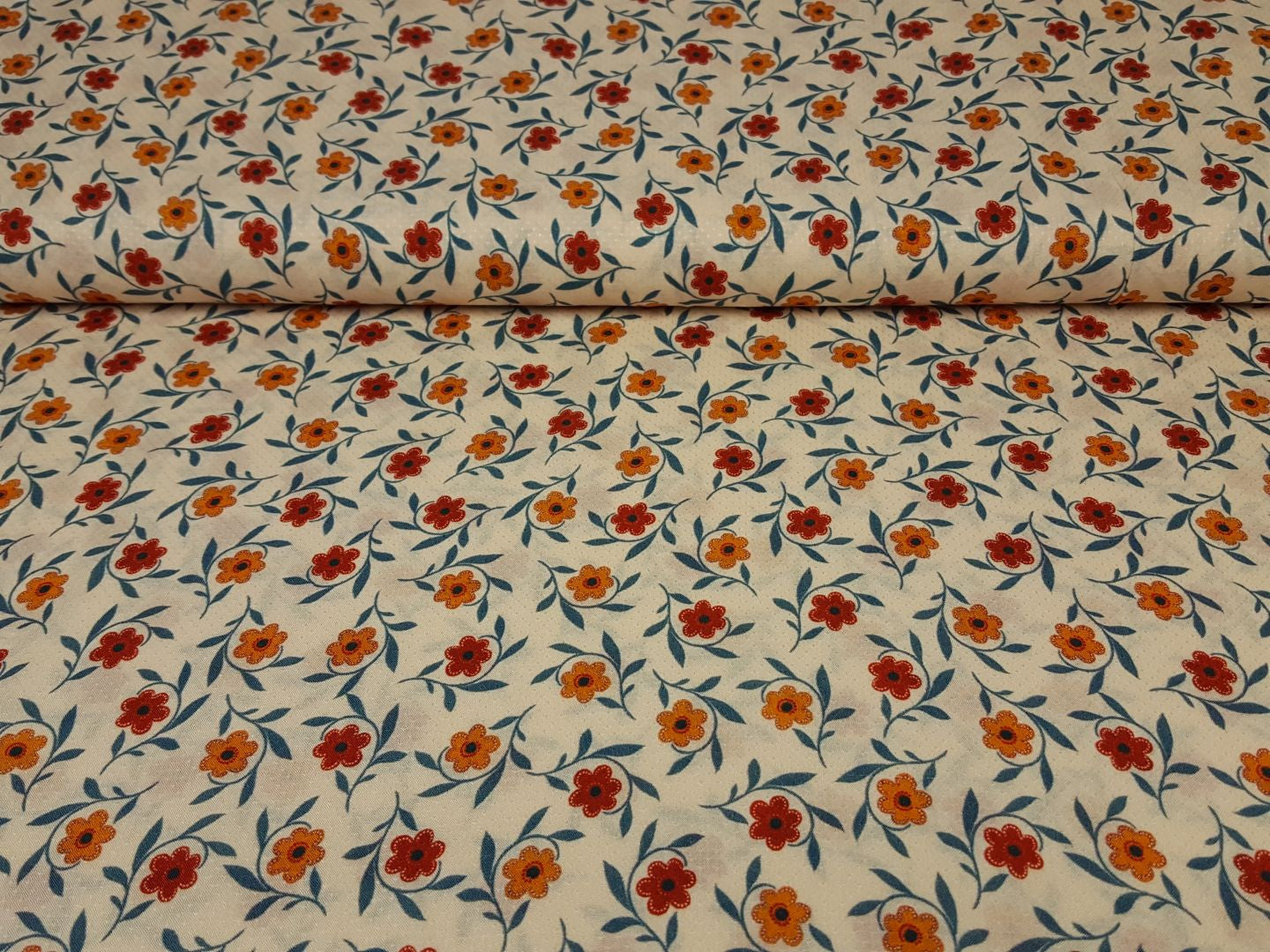Autumm Flower beige-bunt