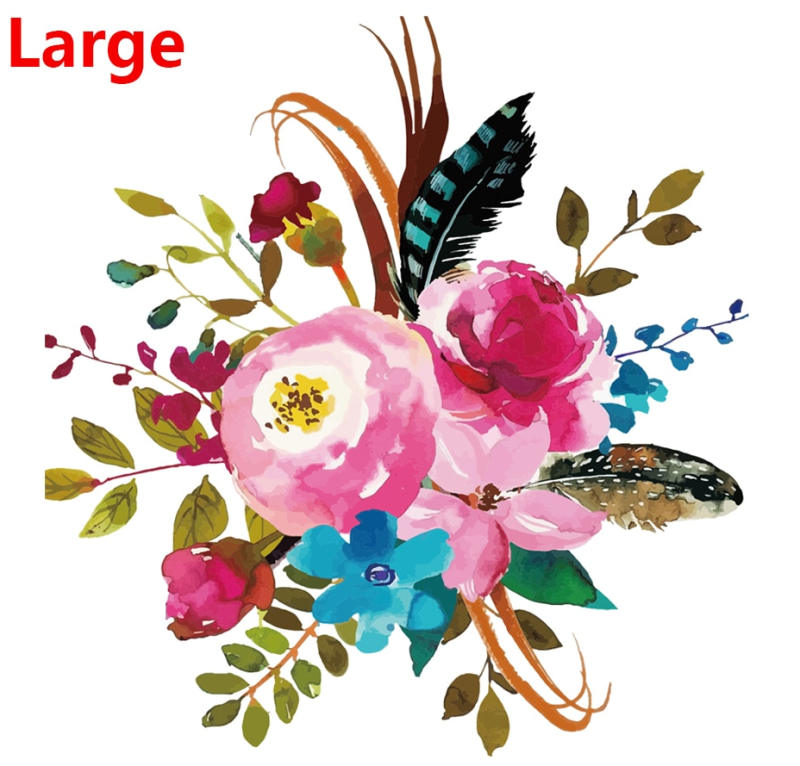 Bügelbild Blumen gross